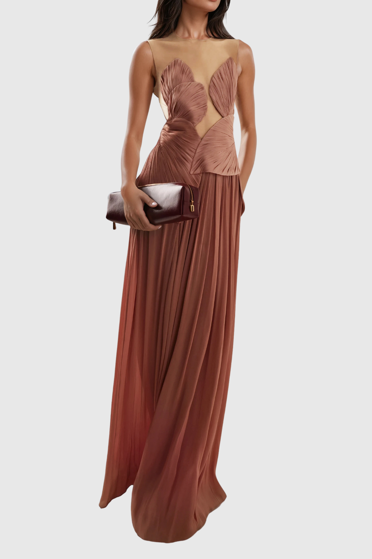 Feride Ruch Flower Mesh Maxi Dress