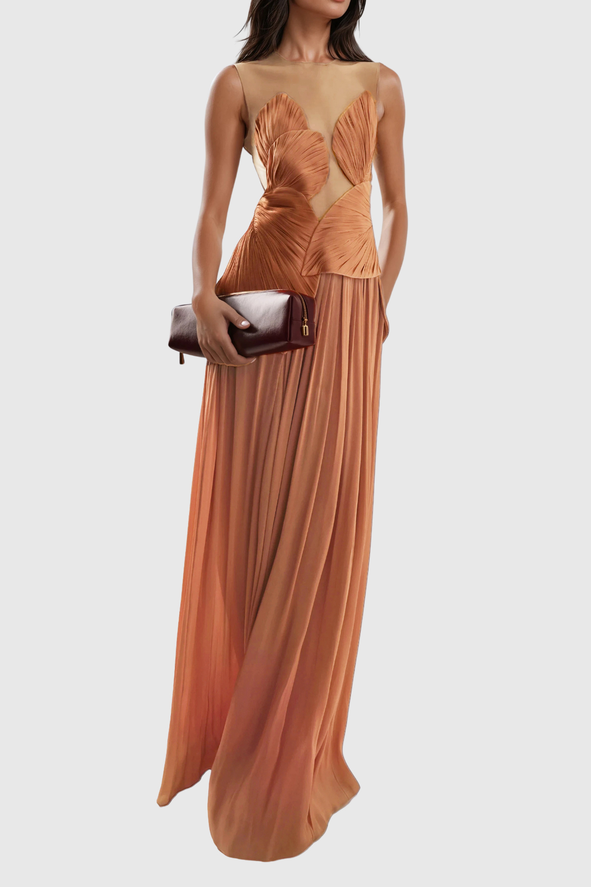 Feride Ruch Flower Mesh Maxi Dress