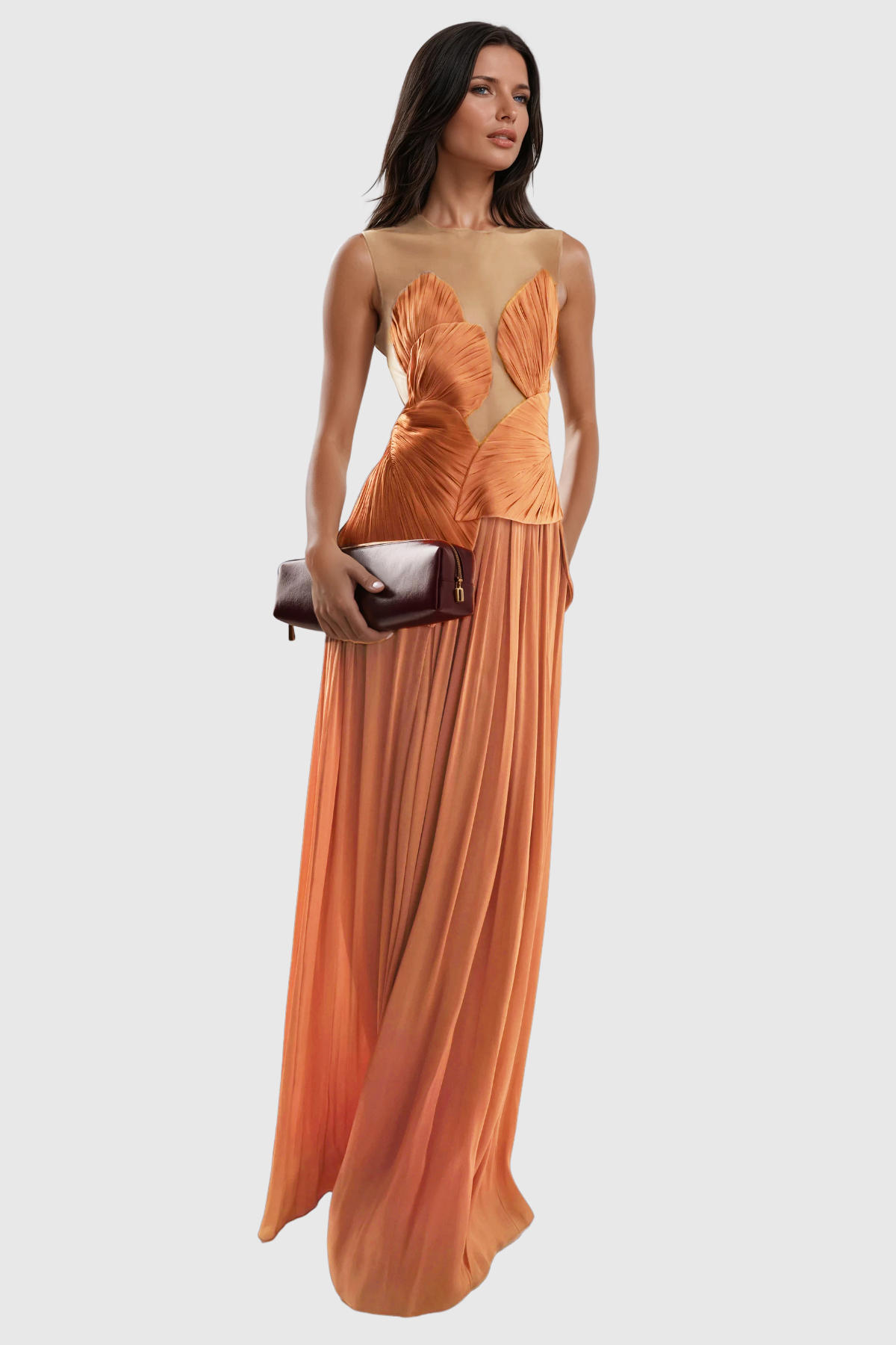 Feride Ruch Flower Mesh Maxi Dress
