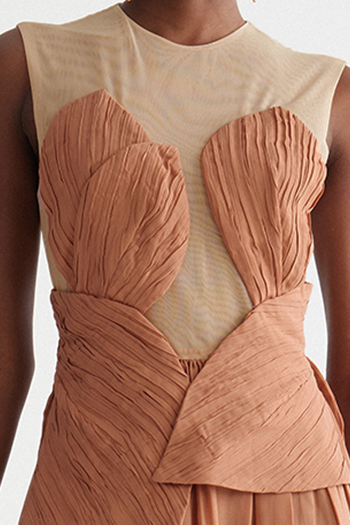 Feride Ruch Flower Mesh Maxi Dress