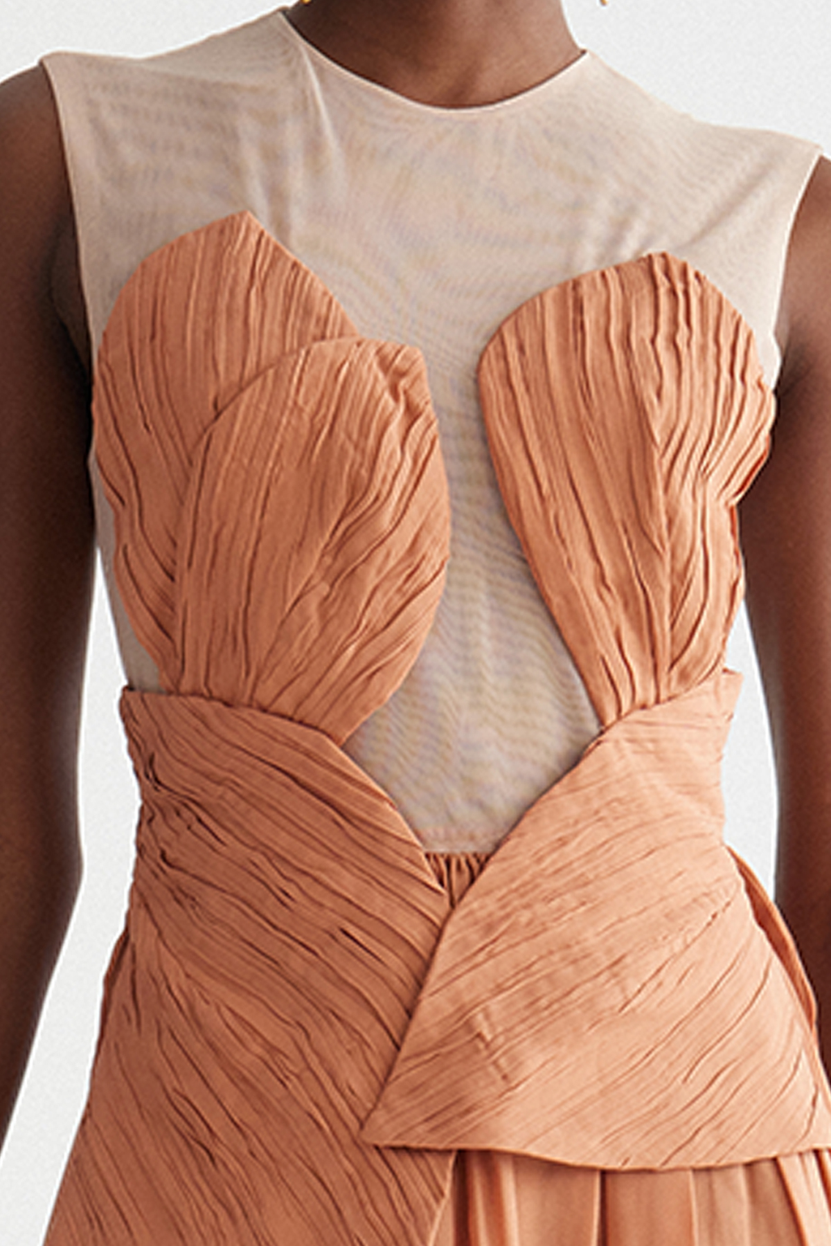Feride Ruch Flower Mesh Maxi Dress