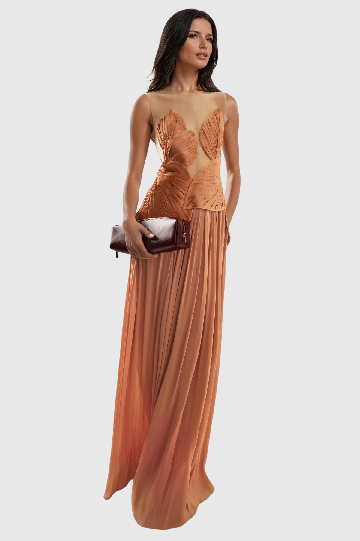 Feride Ruch Flower Mesh Maxi Dress