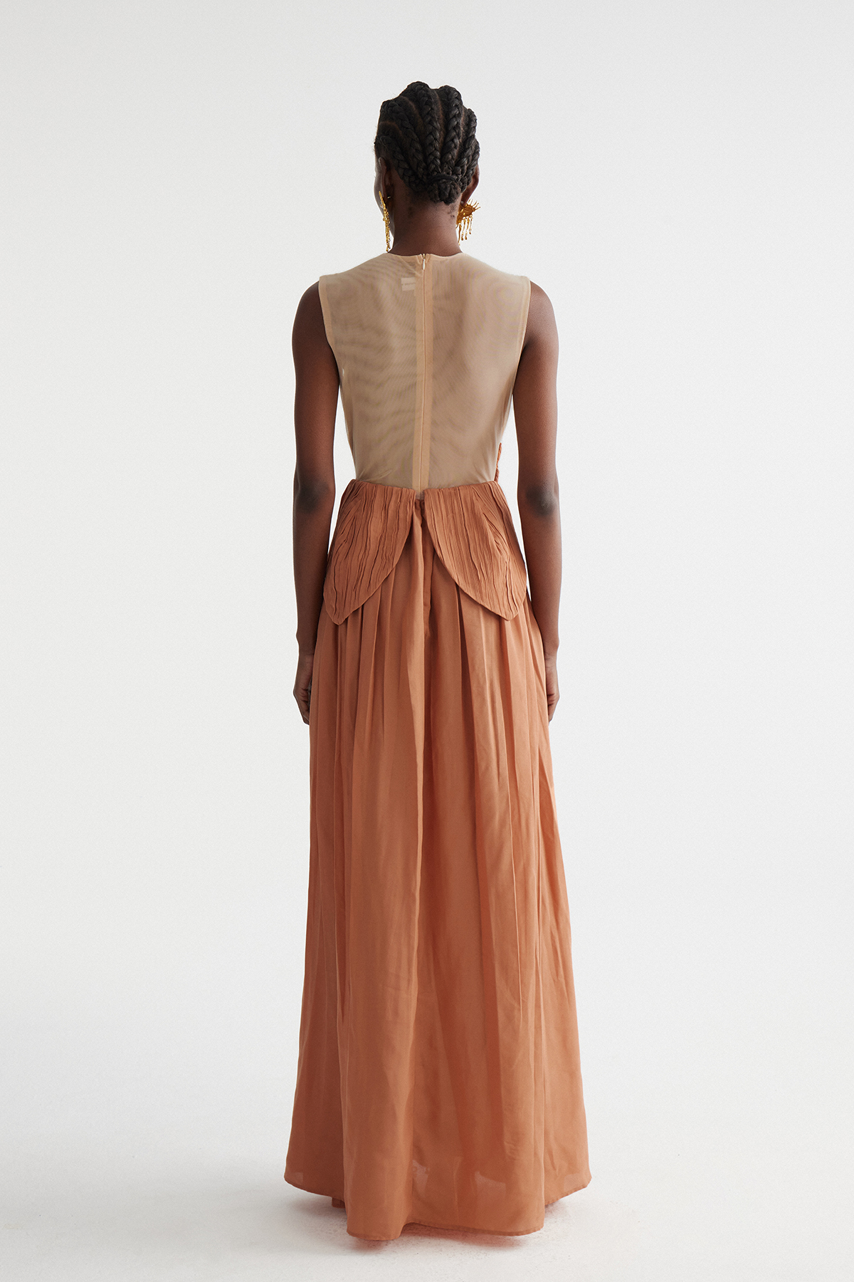 Feride Ruch Flower Mesh Maxi Dress