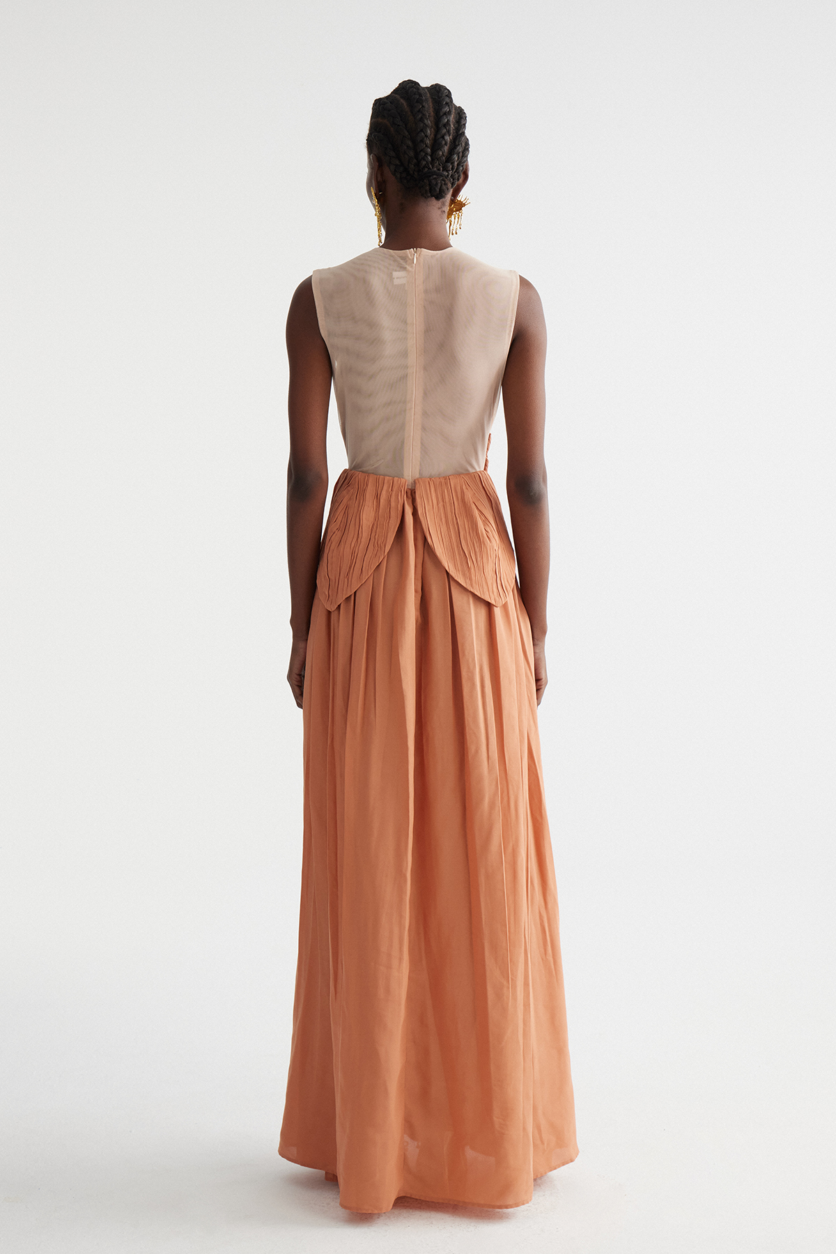 Feride Ruch Flower Mesh Maxi Dress