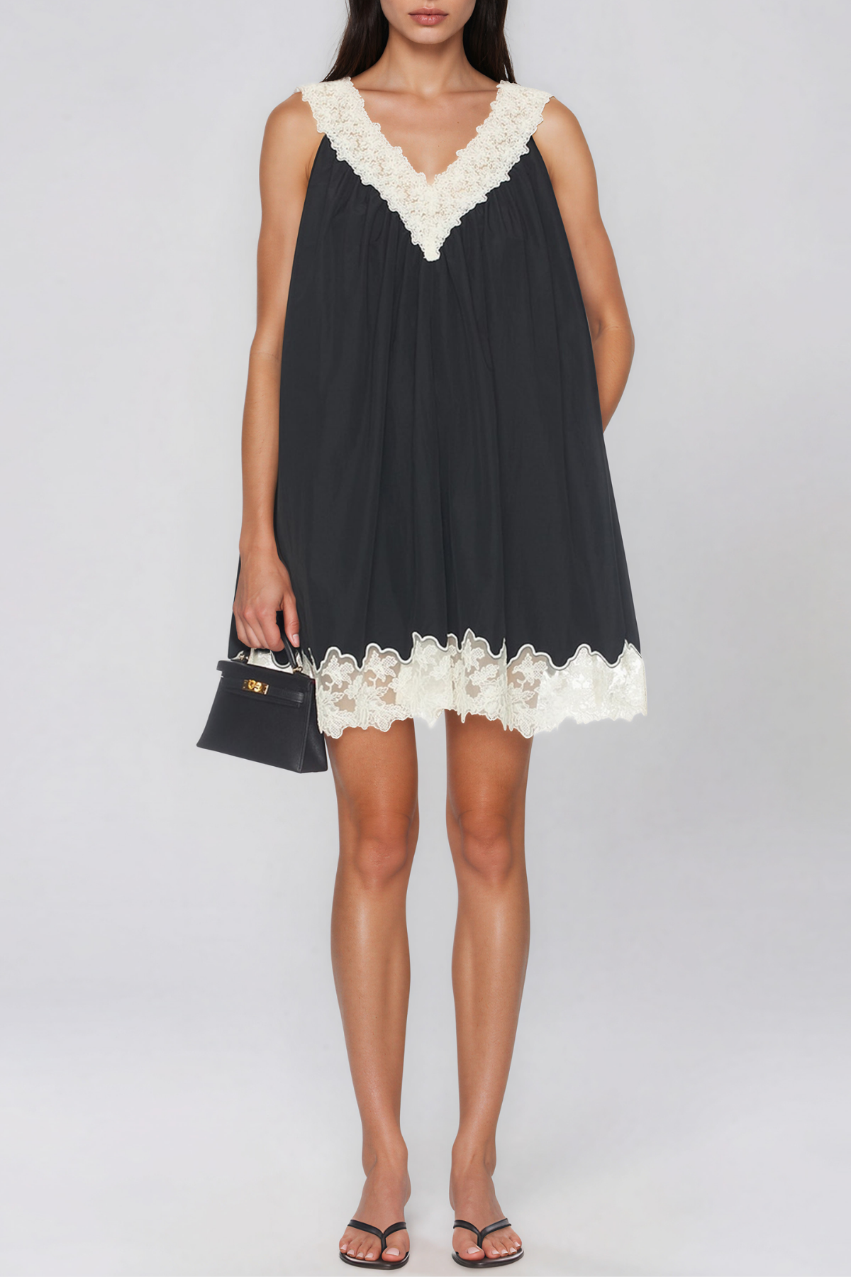 Ferko Sleeveless Lace Mini Dress