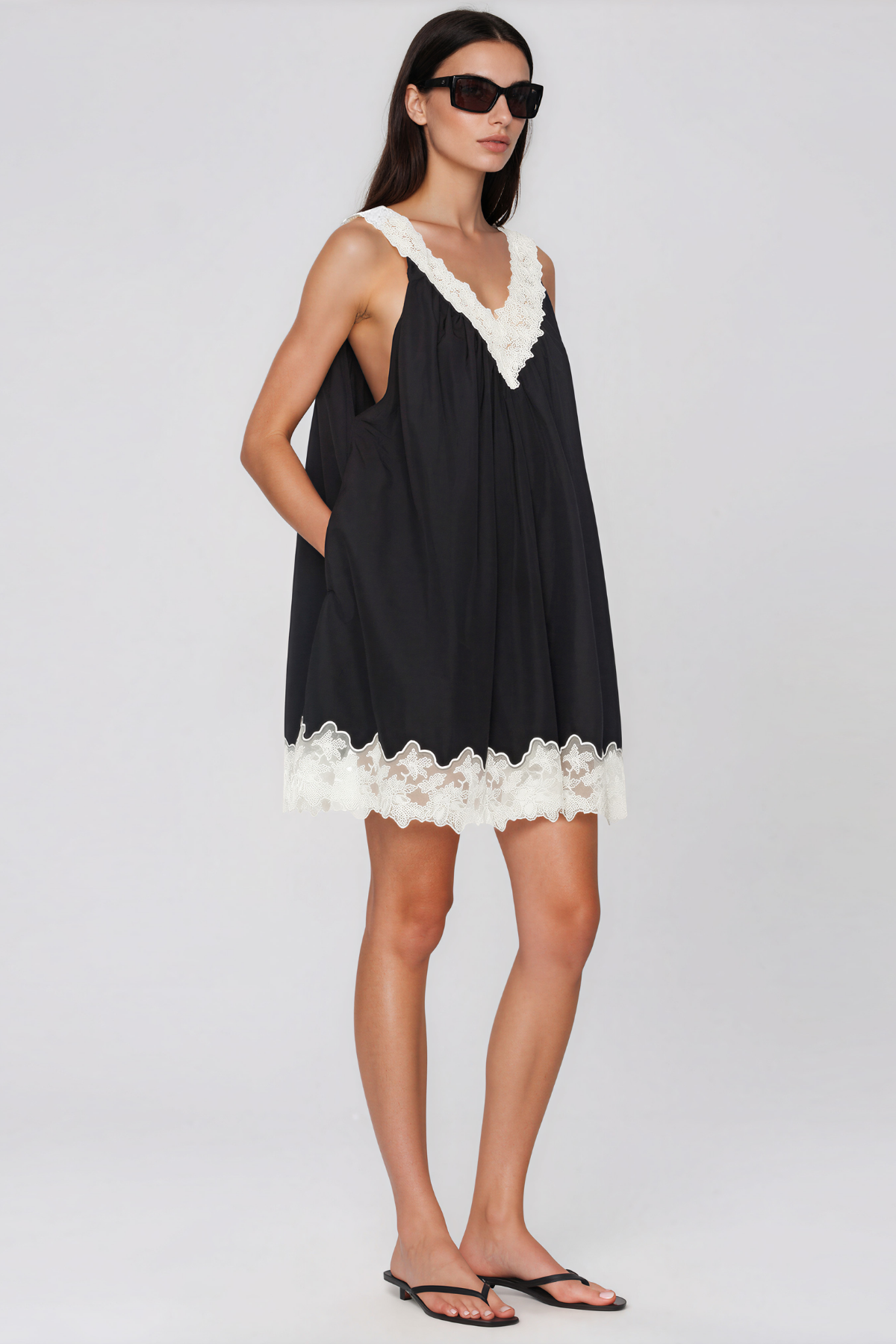 Ferko Sleeveless Lace Mini Dress