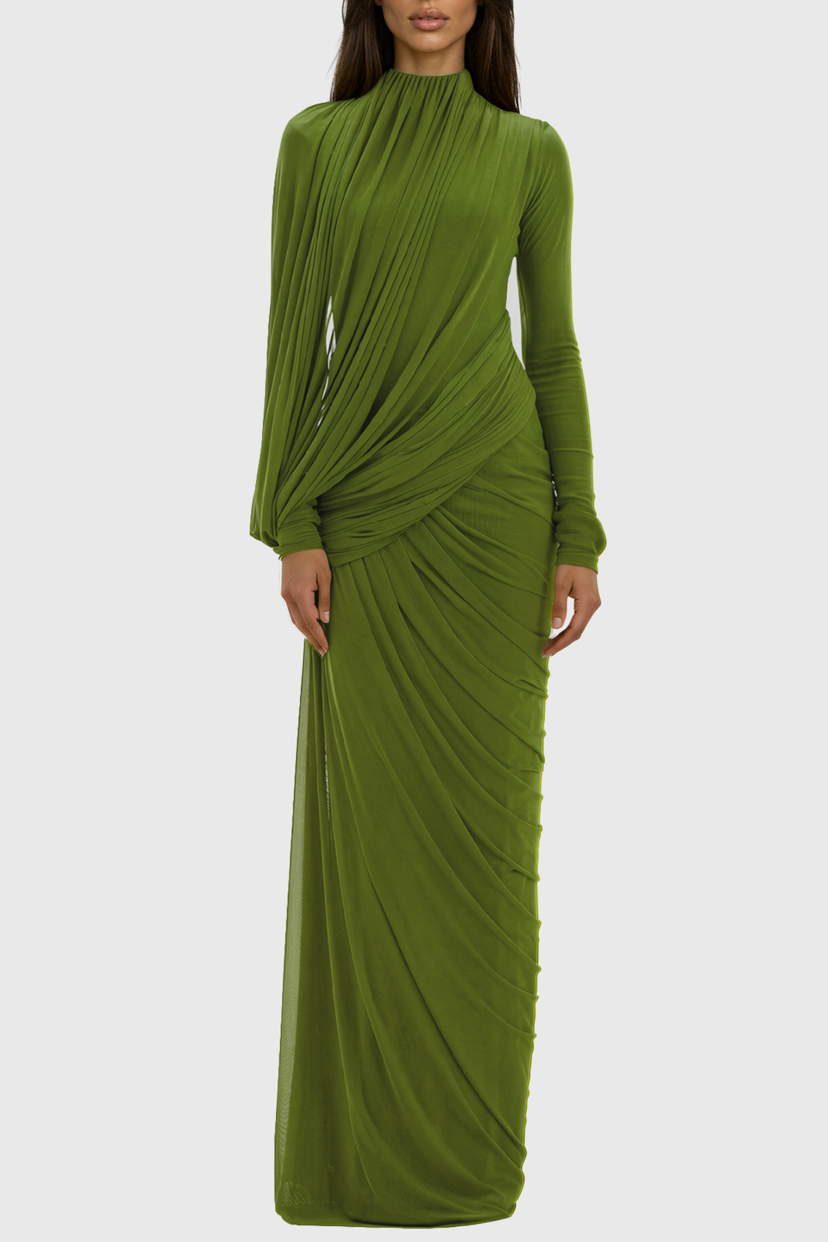 Fern Long Sleeve Draped Maxi Dress