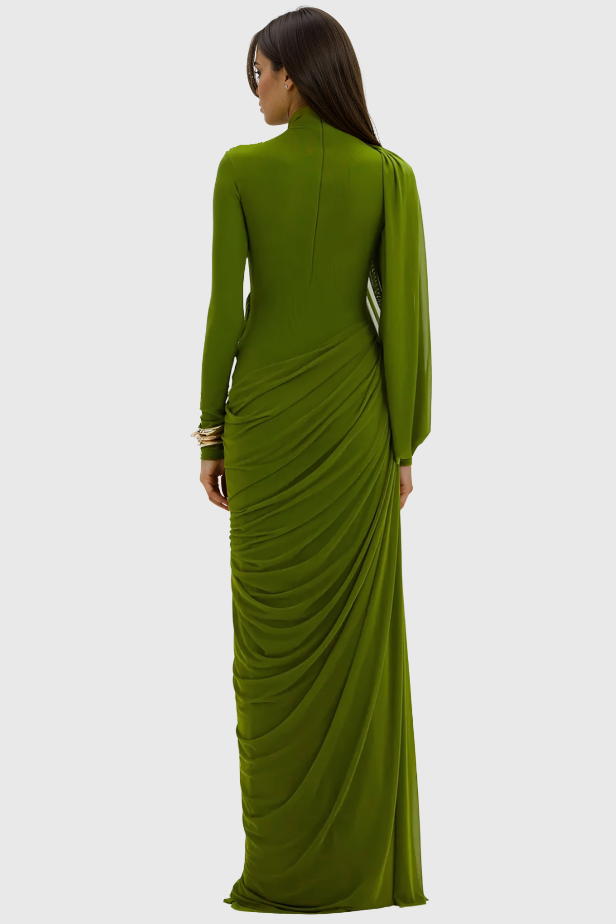 Fern Long Sleeve Draped Maxi Dress