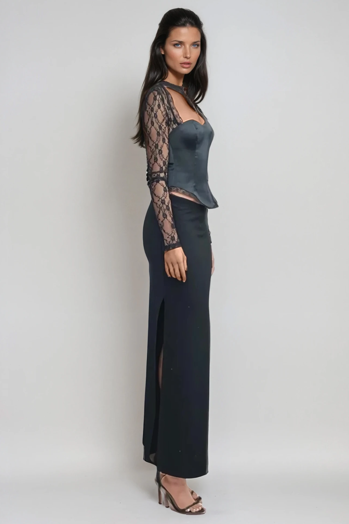 Fernand Asymmetric Cutout Lace Top
