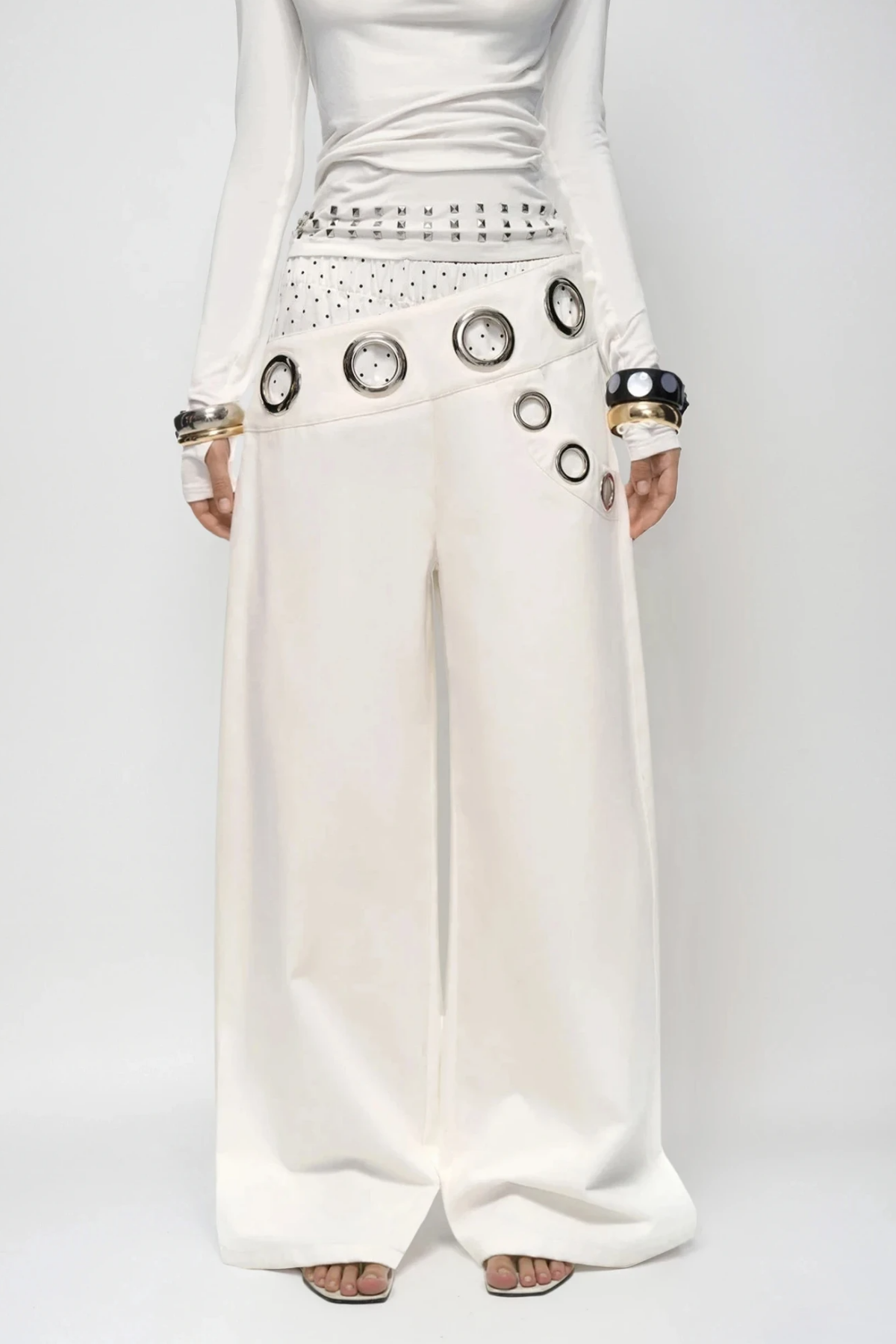Fernanda Deconstruct Eyelet Dot Pants