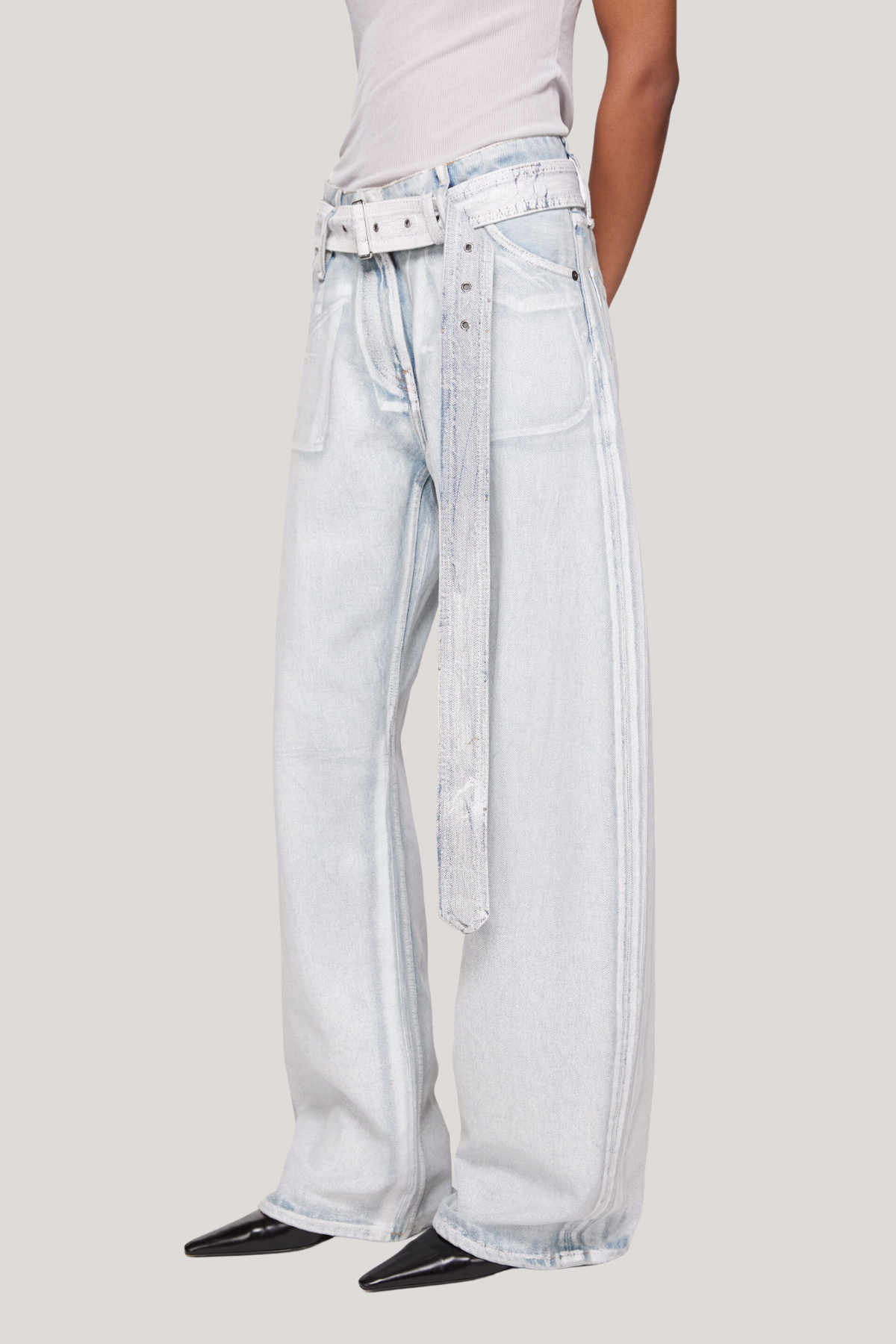 Ferre Print Bleached Jeans