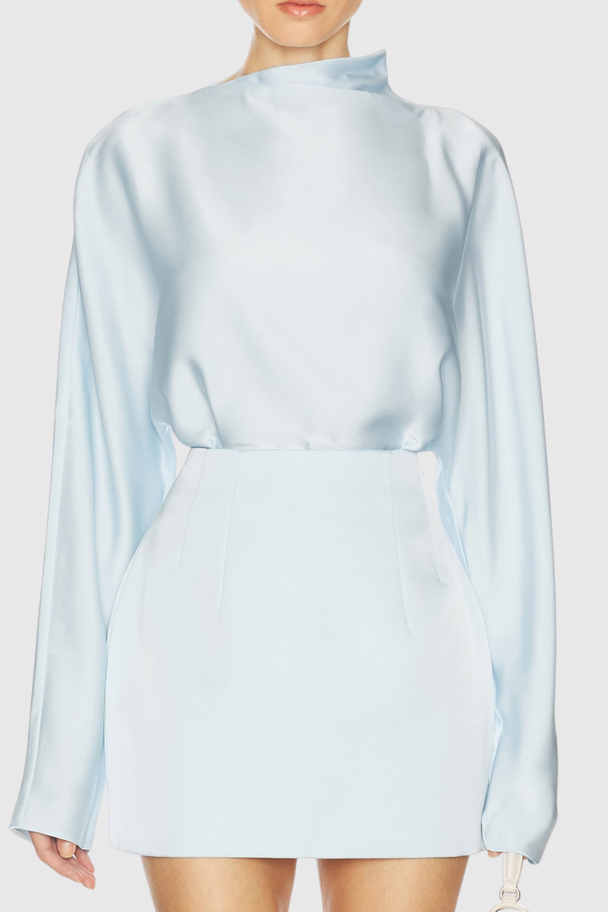 Fethi Long Sleeve Satin Skirt Set