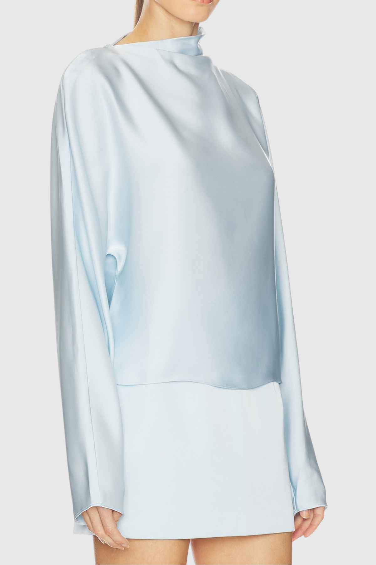 Fethi Long Sleeve Satin Skirt Set