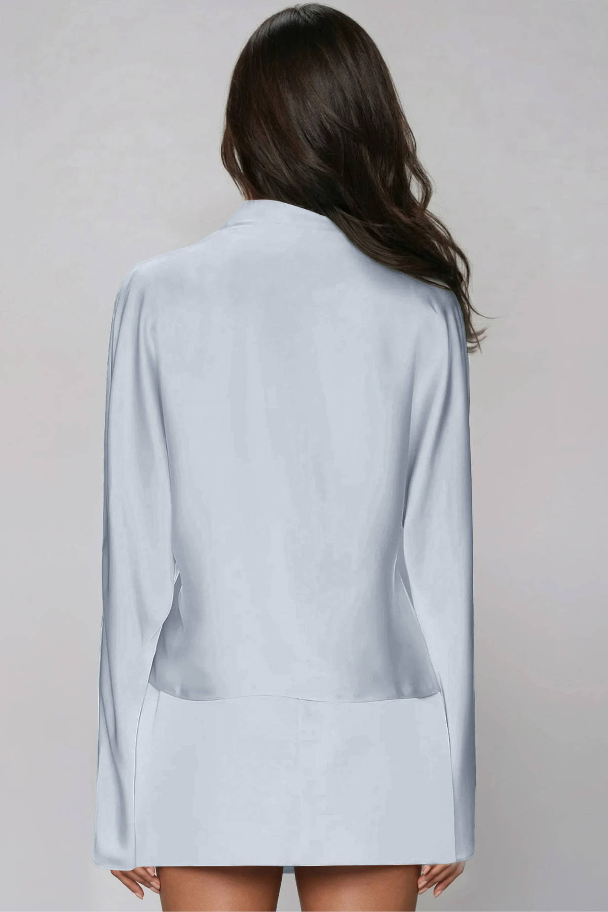 Fethi Long Sleeve Satin Skirt Set