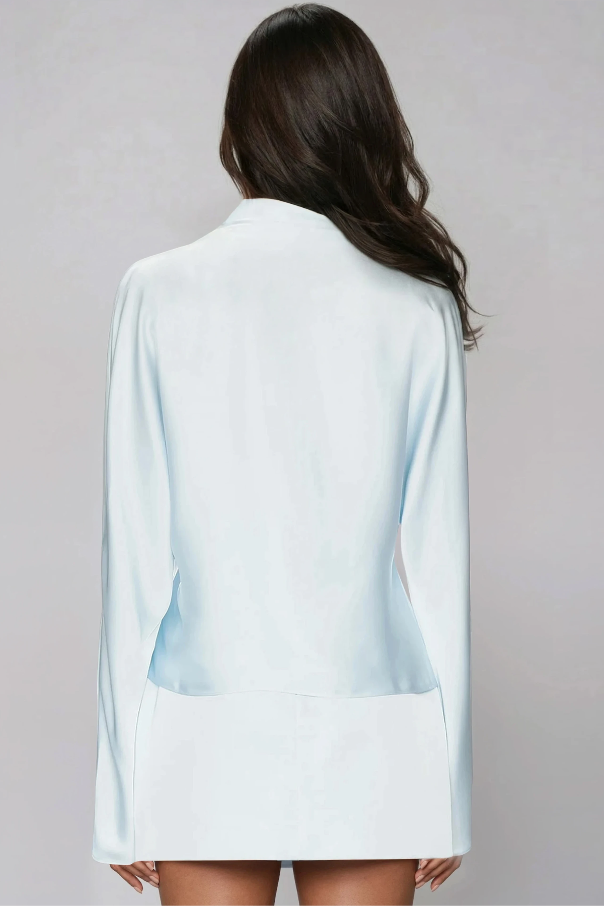 Fethi Long Sleeve Satin Skirt Set