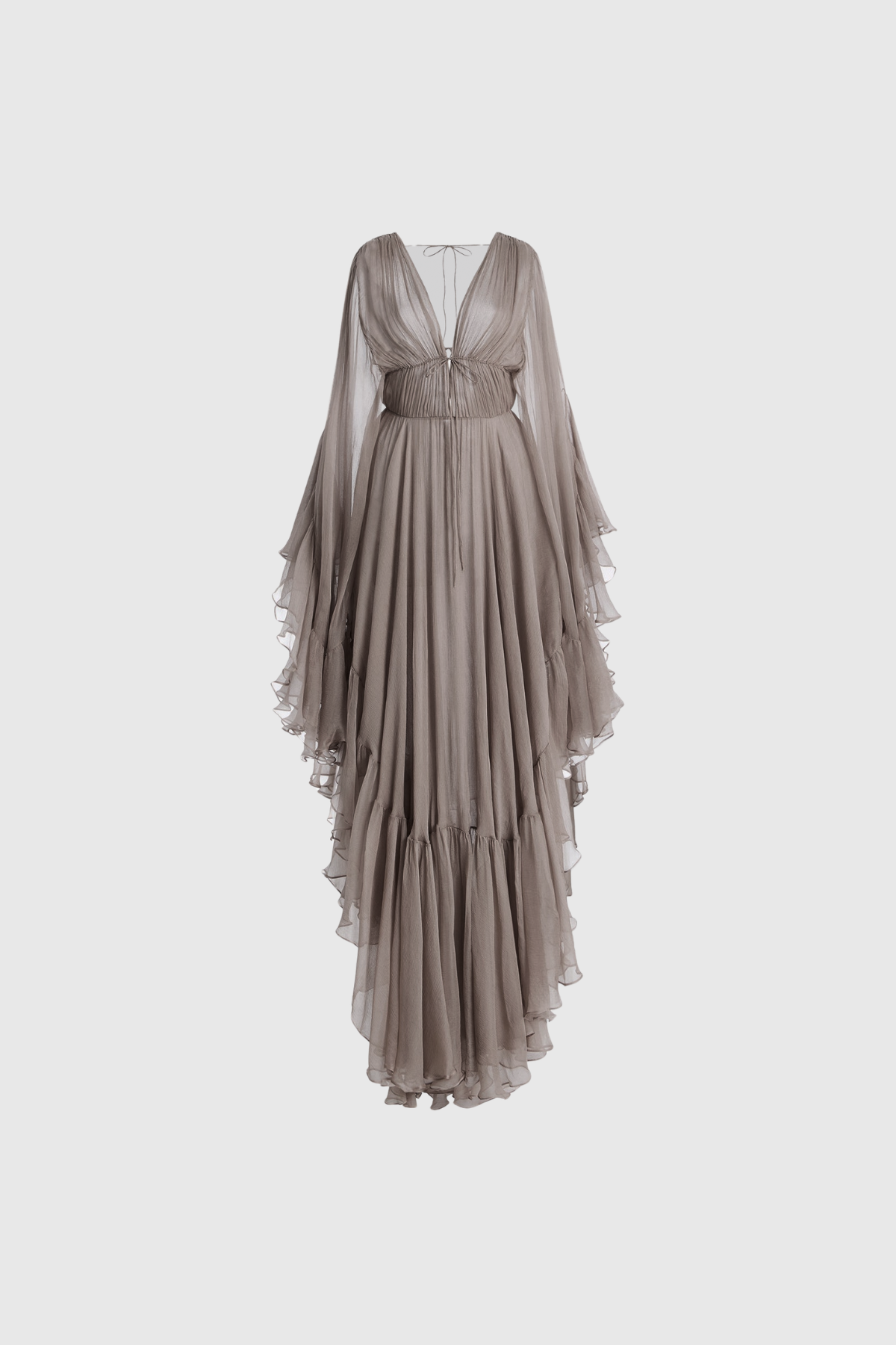 Ffion Plunge Ruffle Maxi Dress