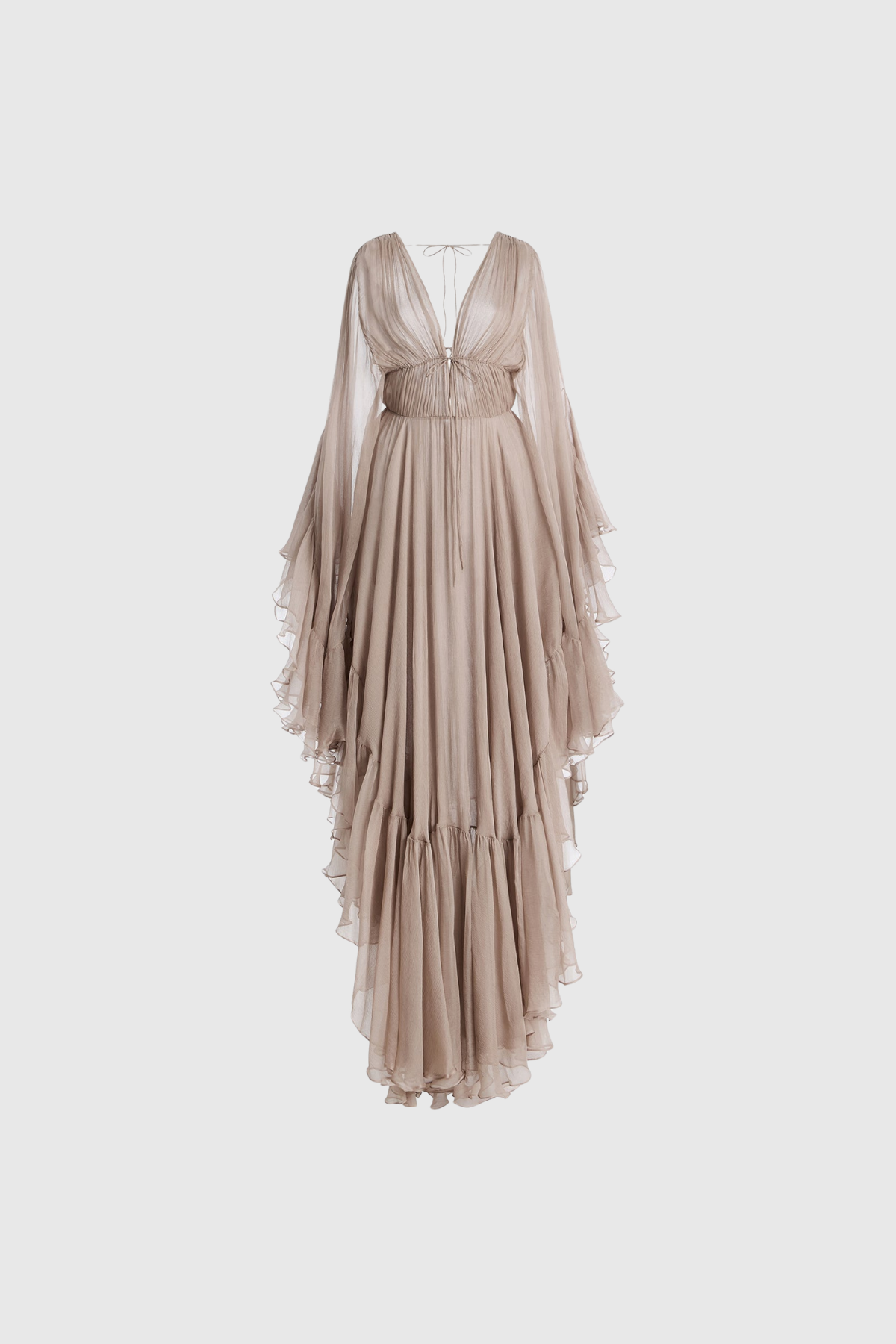 Ffion Plunge Ruffle Maxi Dress