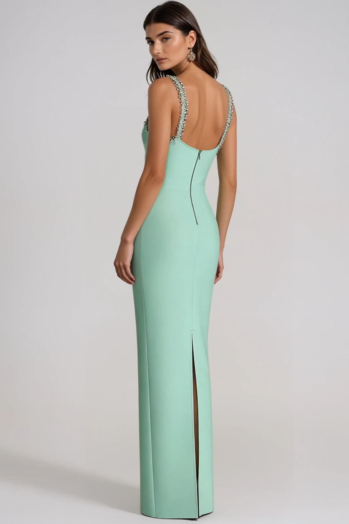 Fiammetta Crystal Cutout Maxi Dress