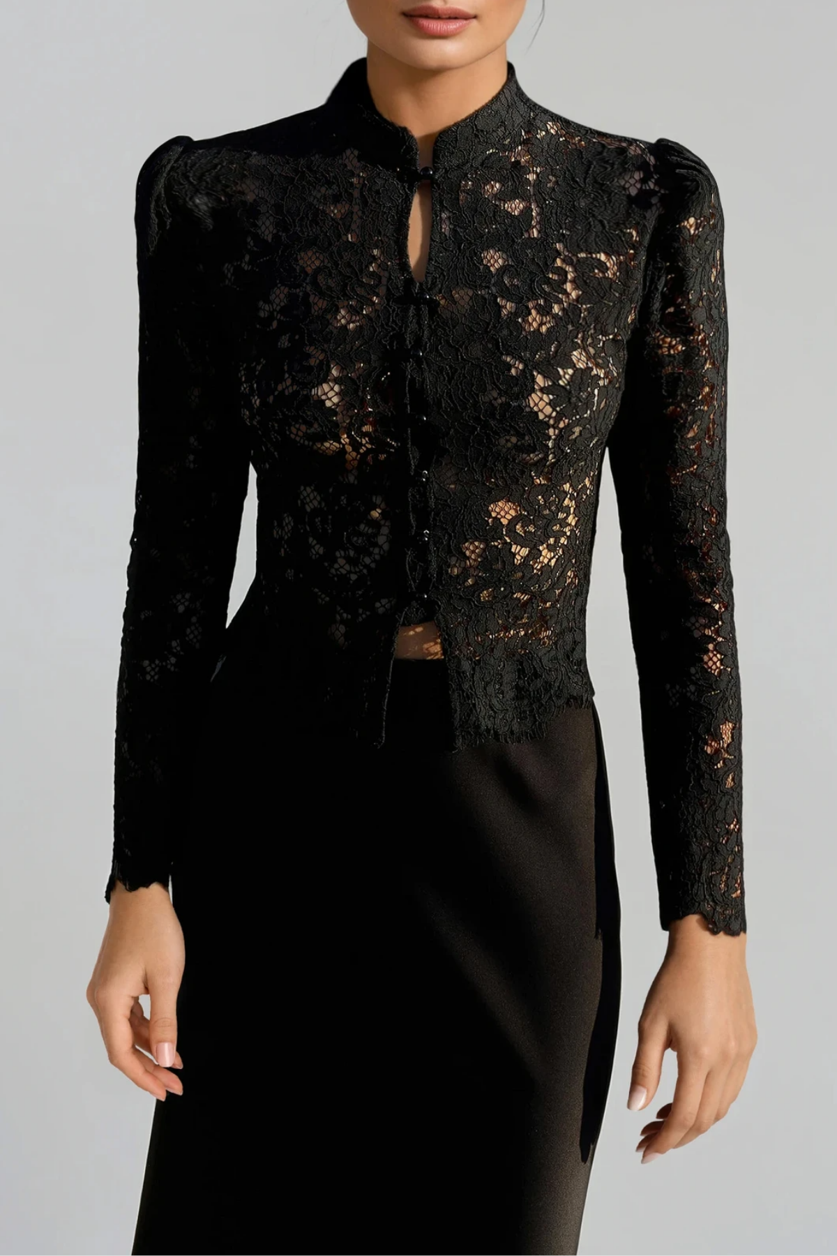 Fidel Long Sleeve Lace Top