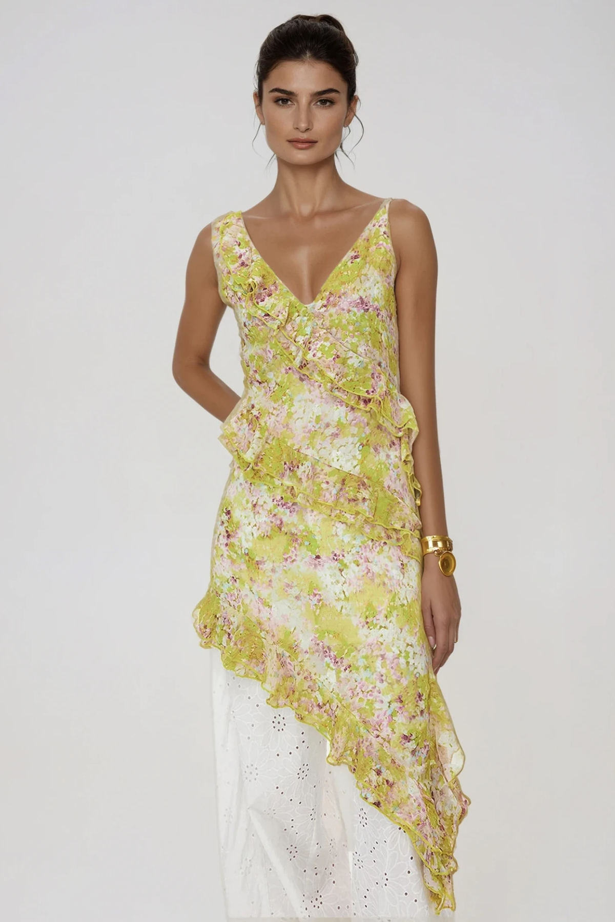 Fidelma Asymmetric Floral Mini Dress