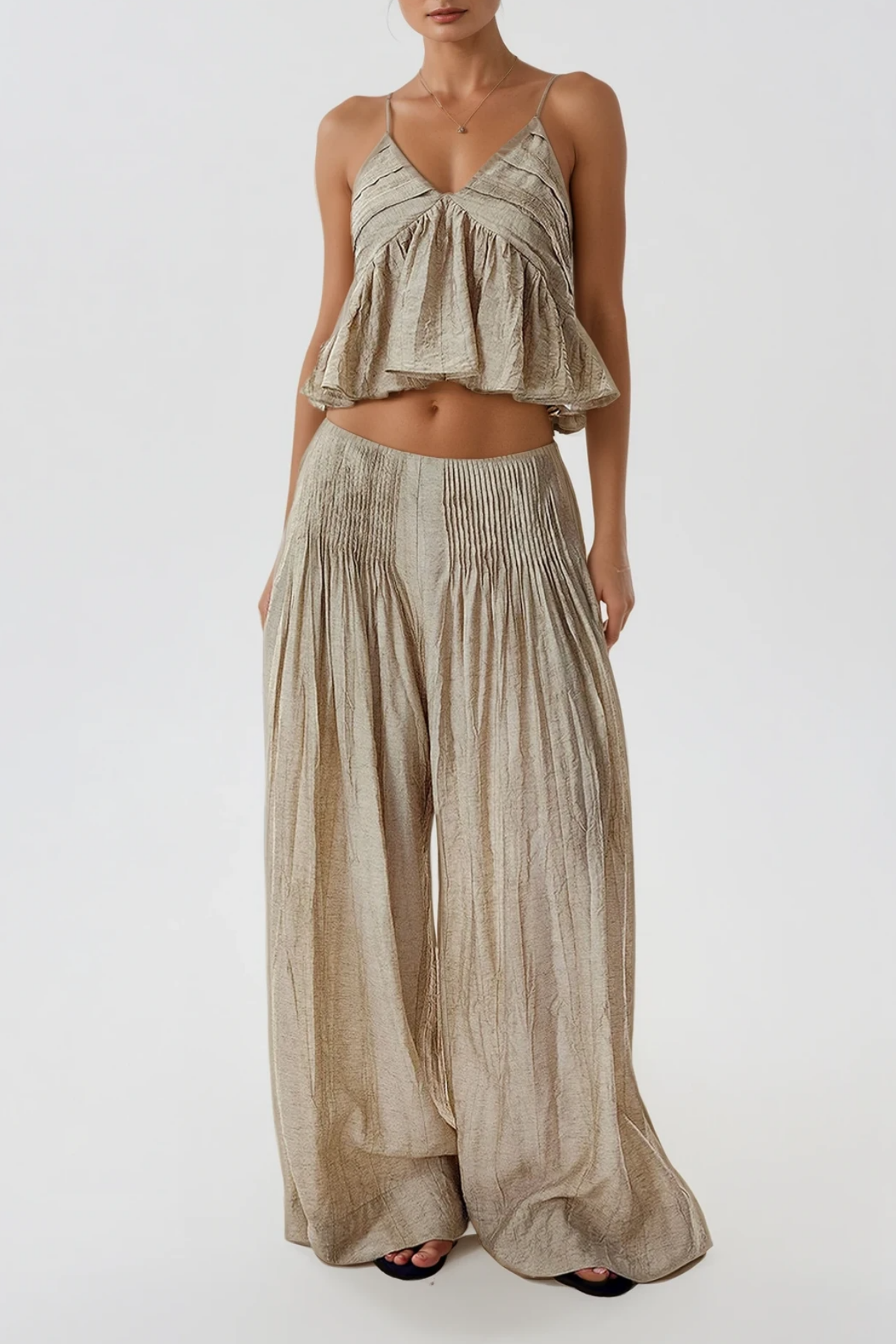 Fido Spaghetti Ruffle Pants Set