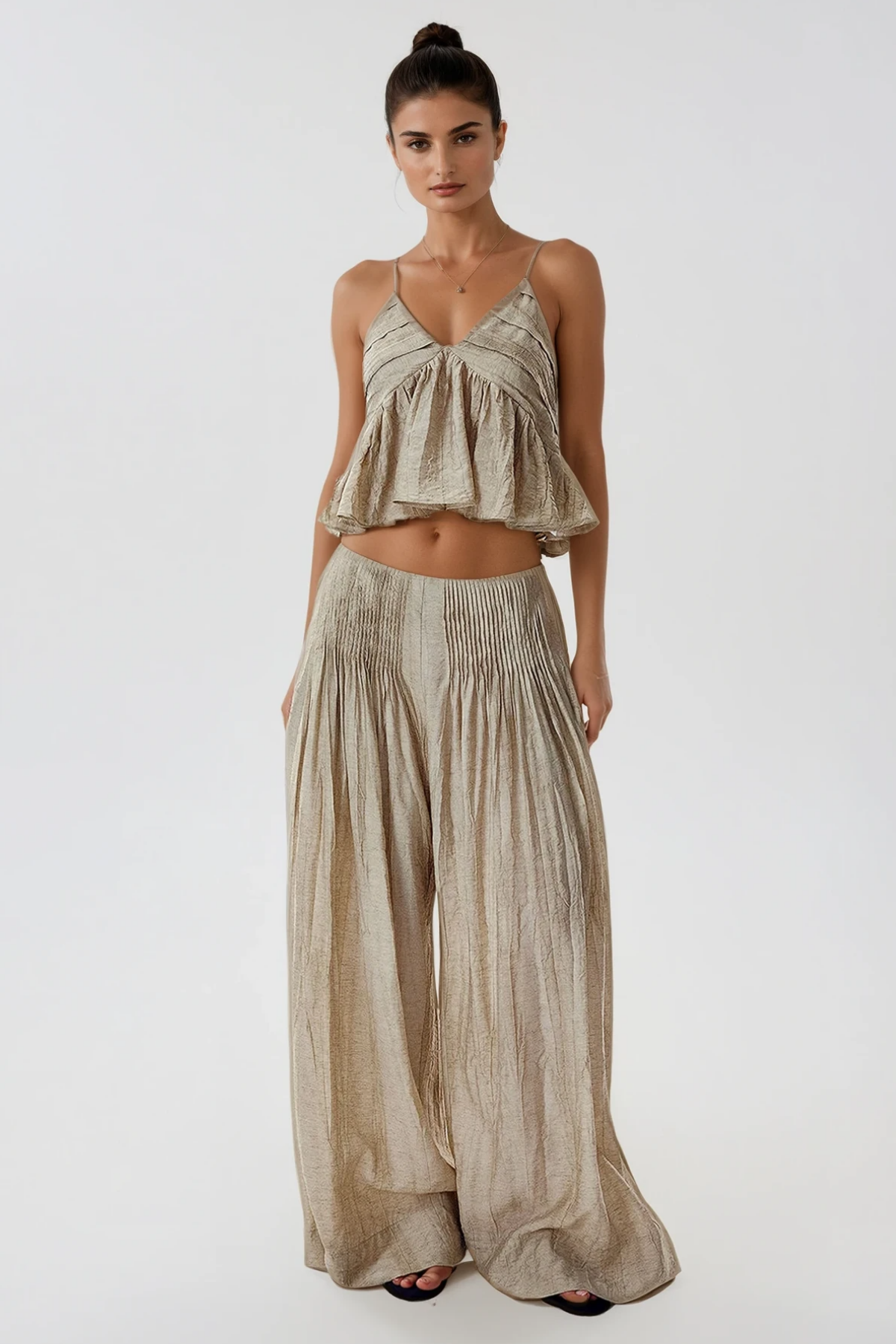 Fido Spaghetti Ruffle Pants Set