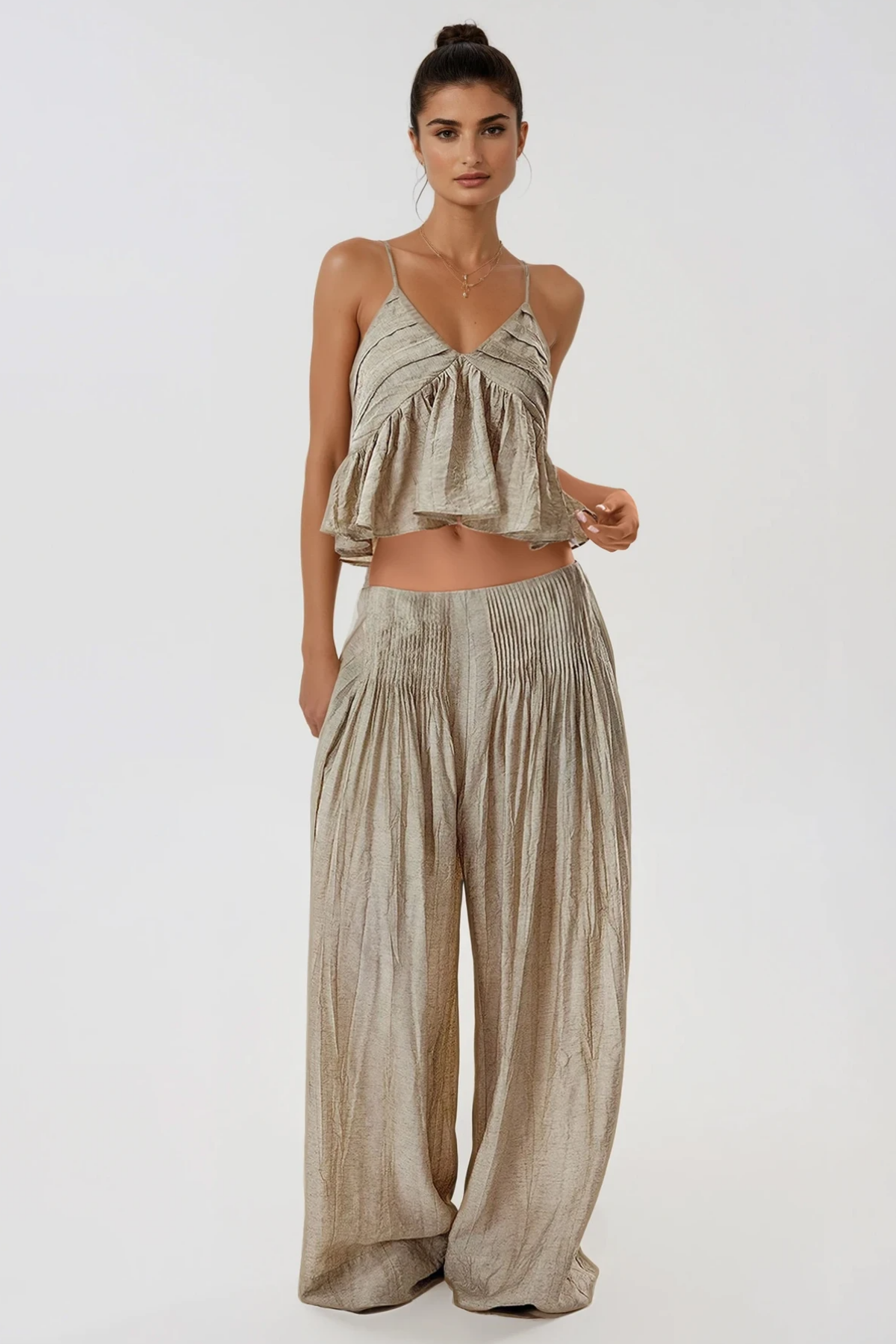 Fido Spaghetti Ruffle Pants Set