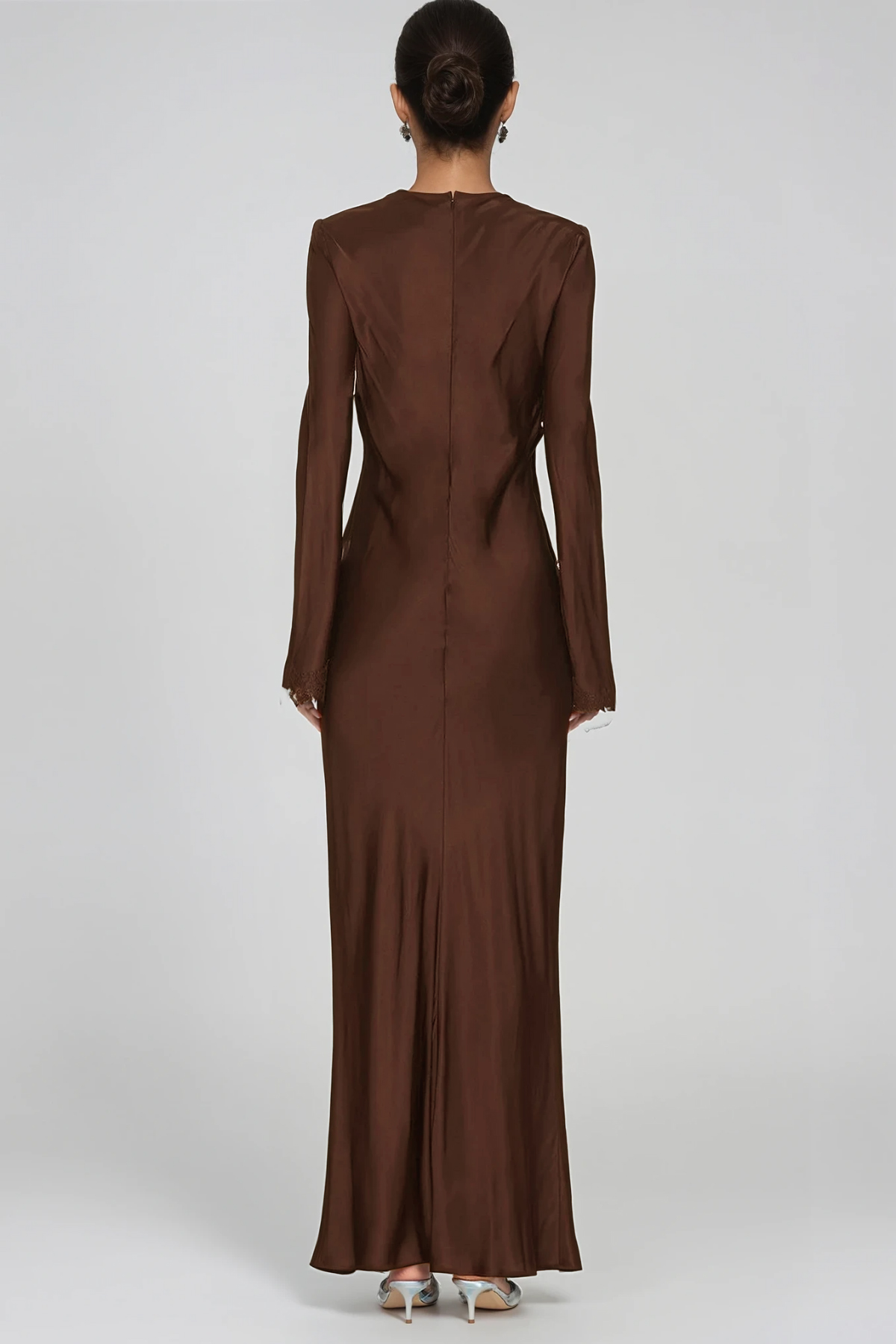 Fieke Plunge Lace Maxi Dress