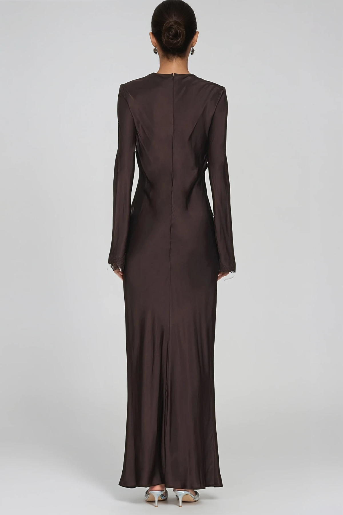 Fieke Plunge Lace Maxi Dress