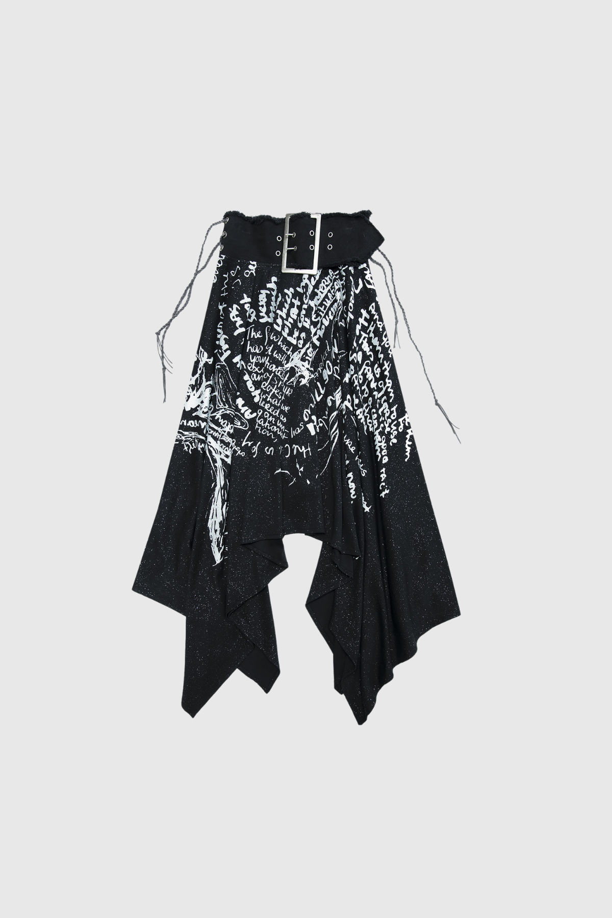 Fiera Asymmetric Ruffle Mini Dress In Black