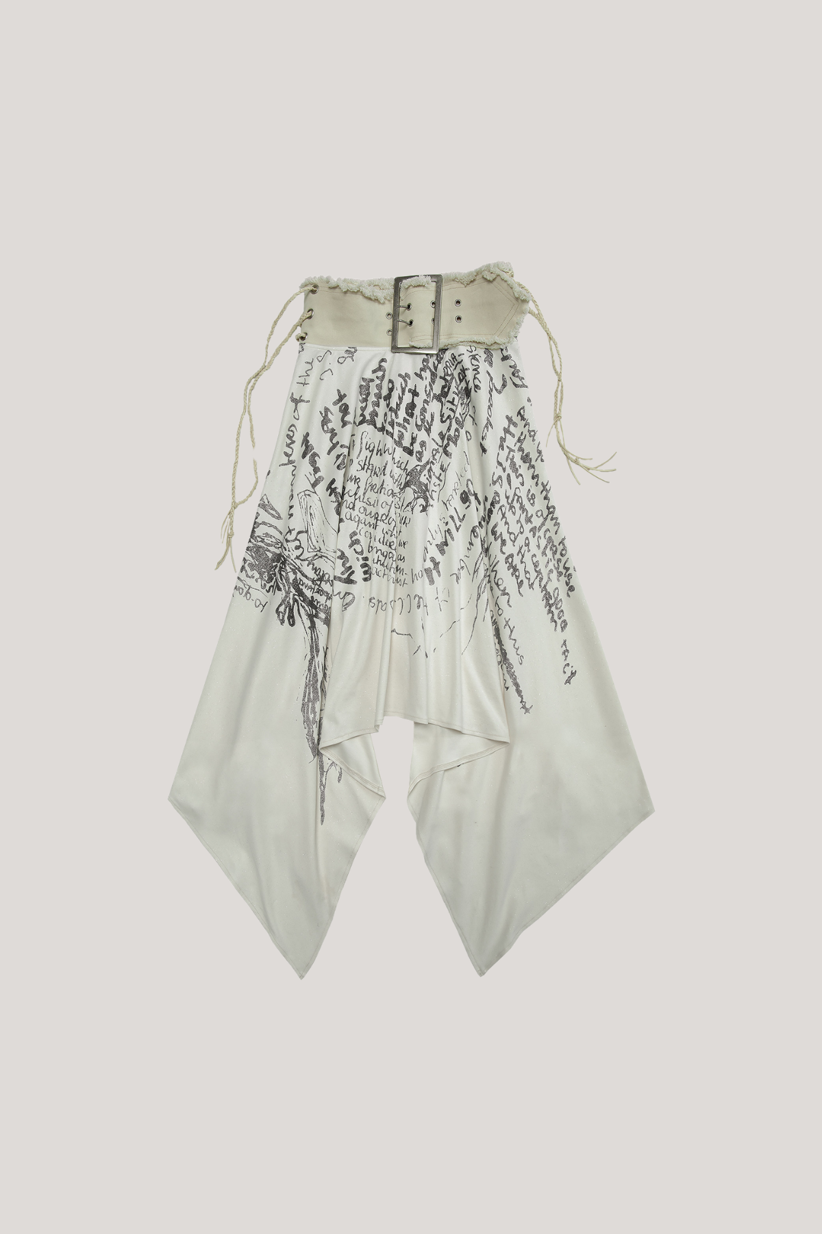 Fiera Asymmetric Ruffle Mini Dress In White