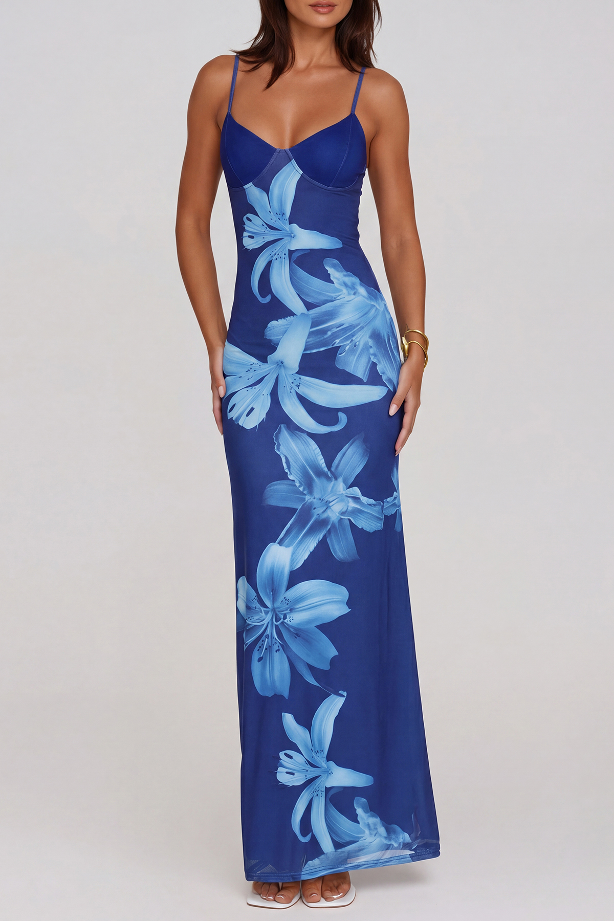 Fiete Spaghetti Floral Maxi Dress