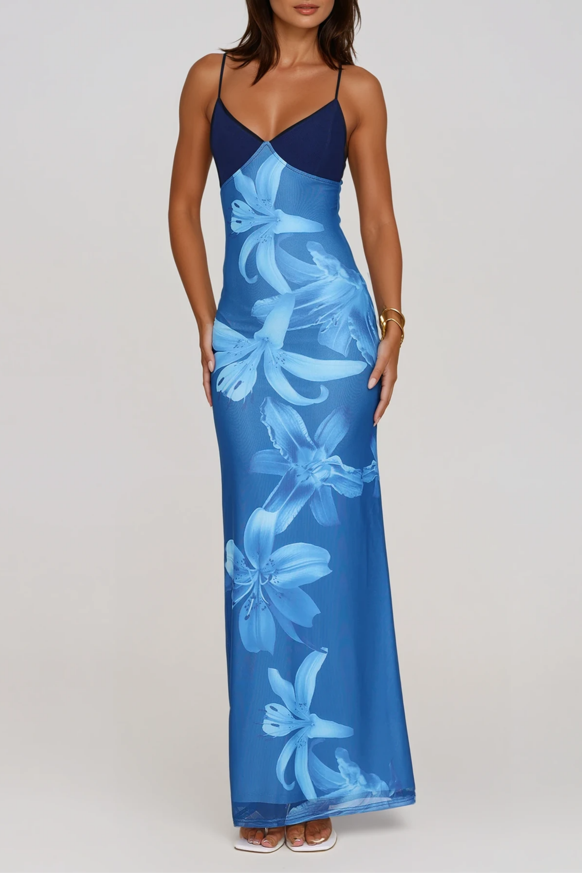 Fiete Spaghetti Floral Maxi Dress