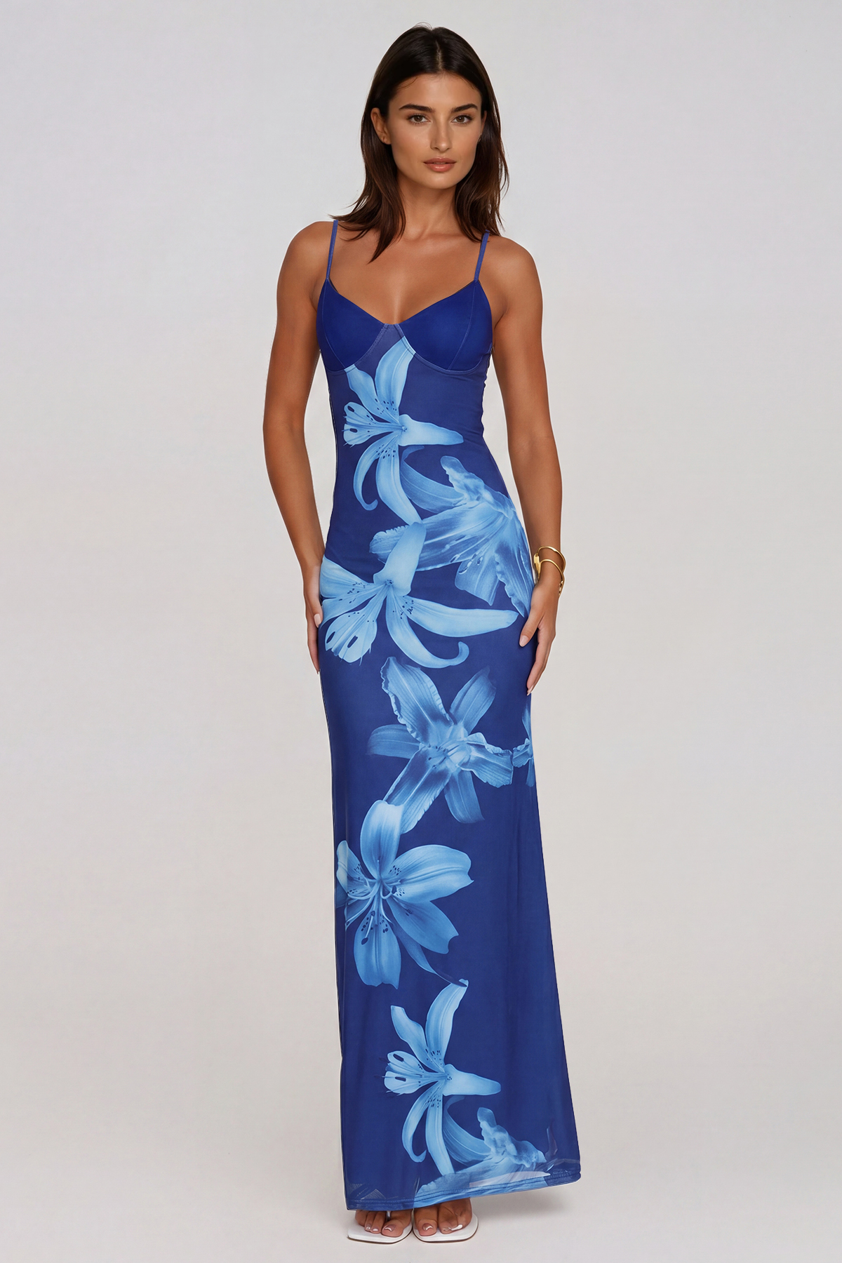 Fiete Spaghetti Floral Maxi Dress