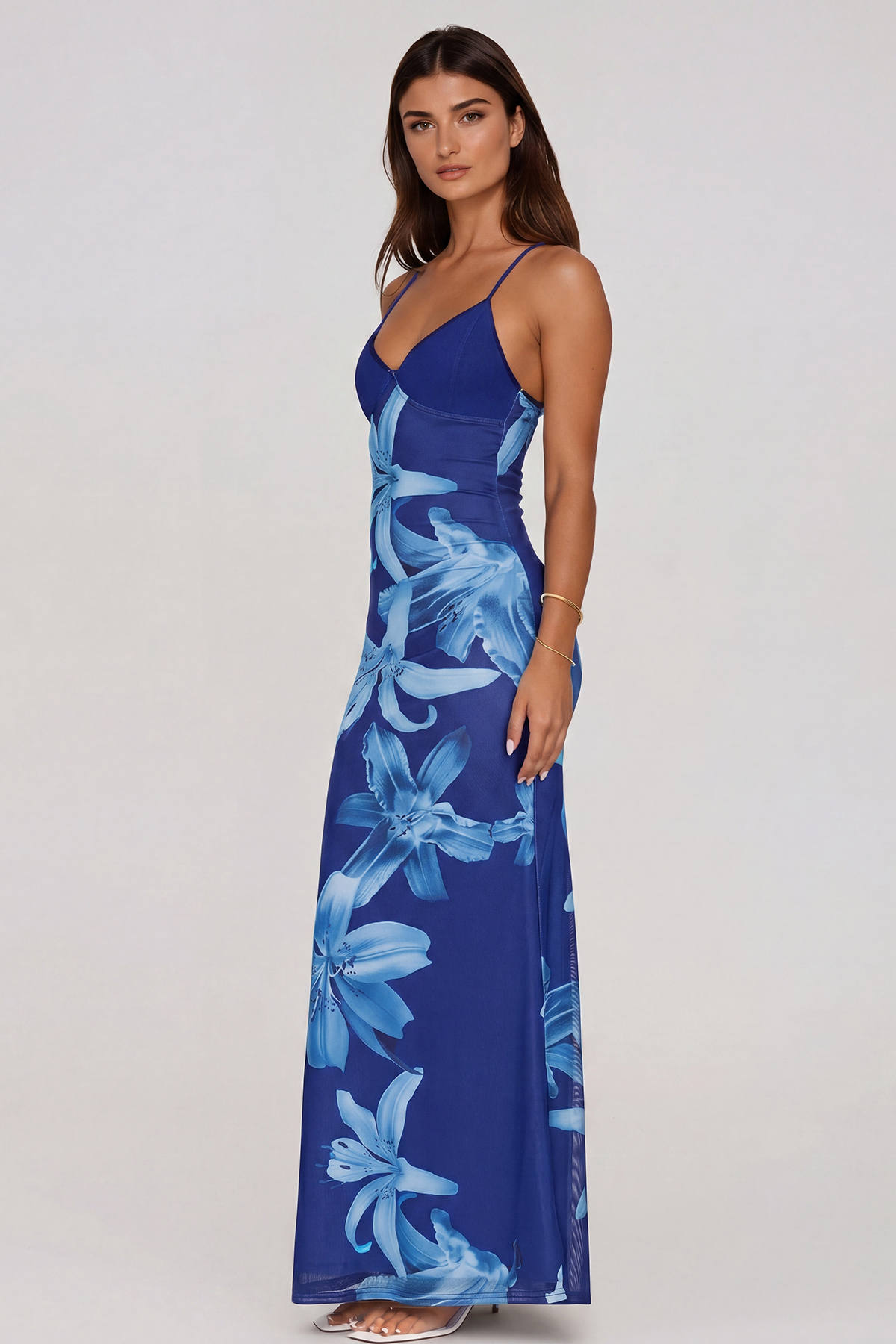 Fiete Spaghetti Floral Maxi Dress