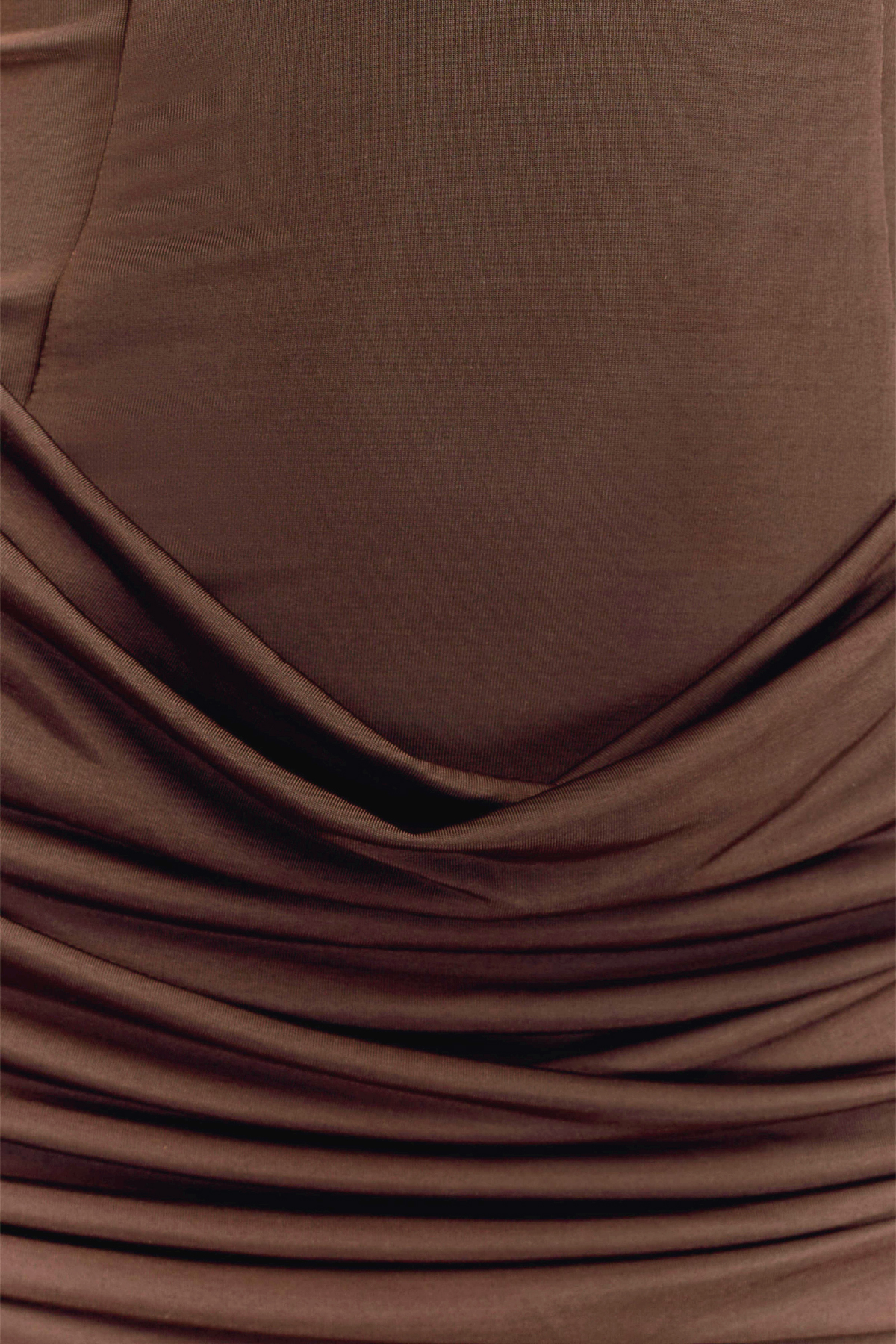 Fifi Draped Scarf Mini Dress In Brown