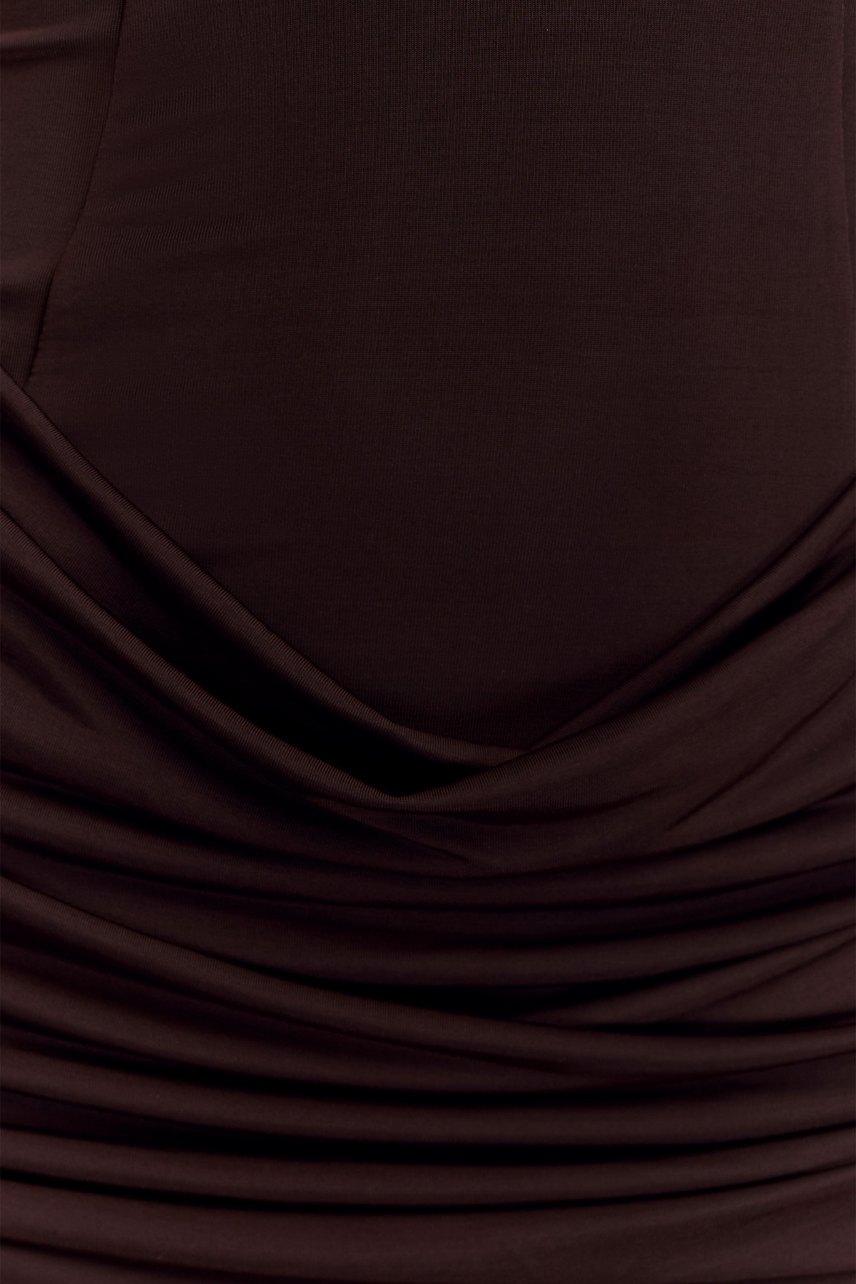 Fifi Draped Scarf Mini Dress In Brown