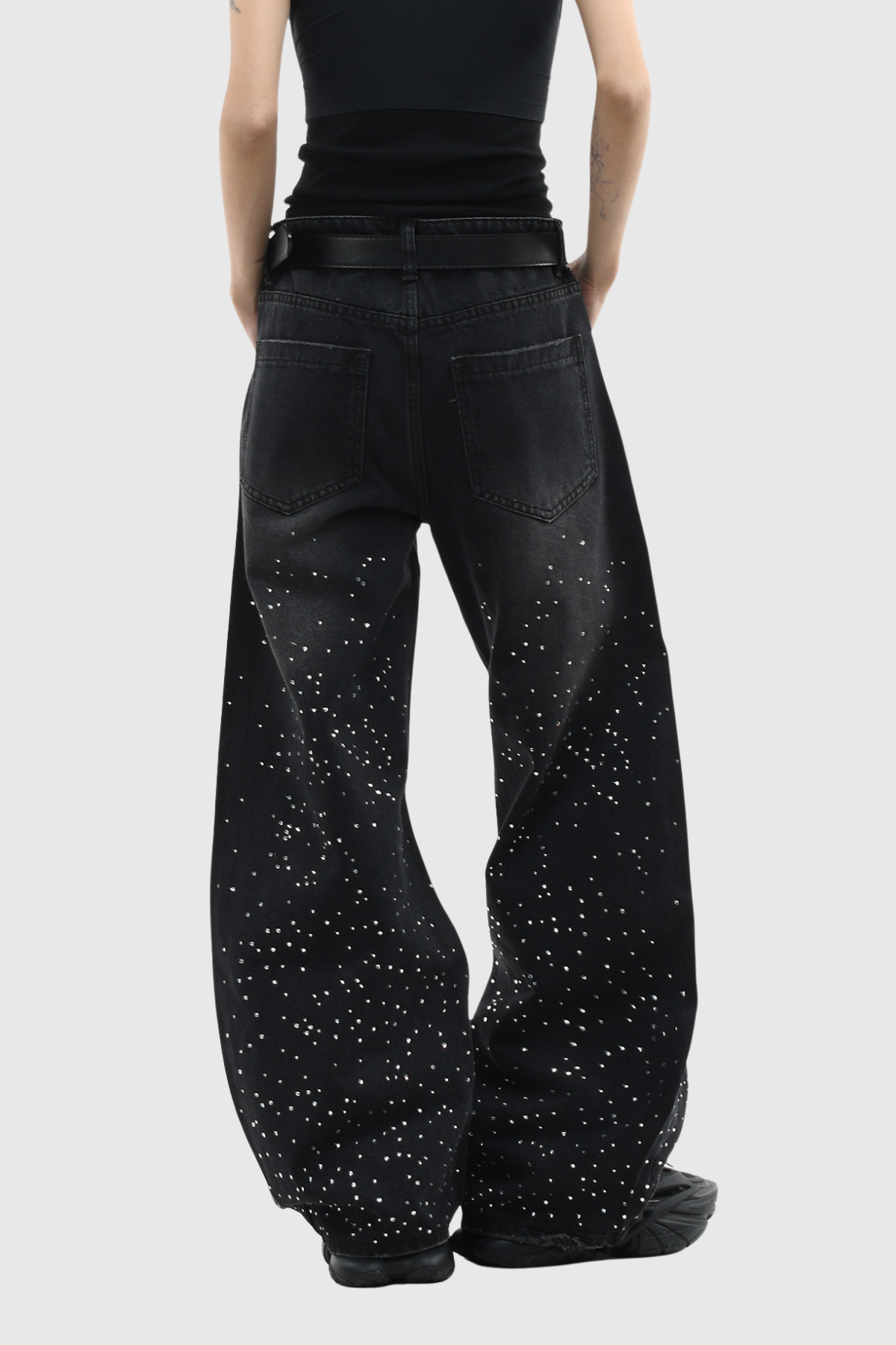 Fihr Rhinestone Baggy Jeans