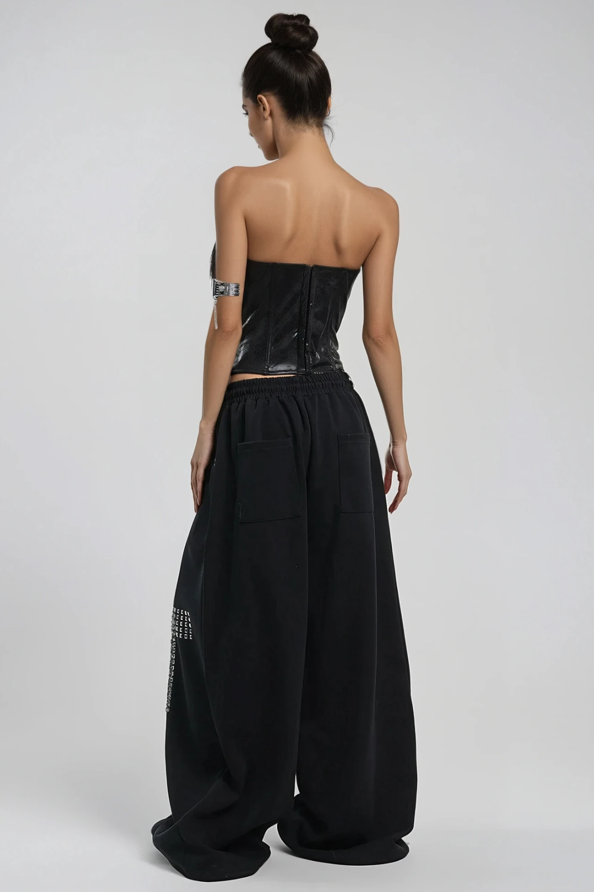 Fikriyya Strapless Corset Lace Top