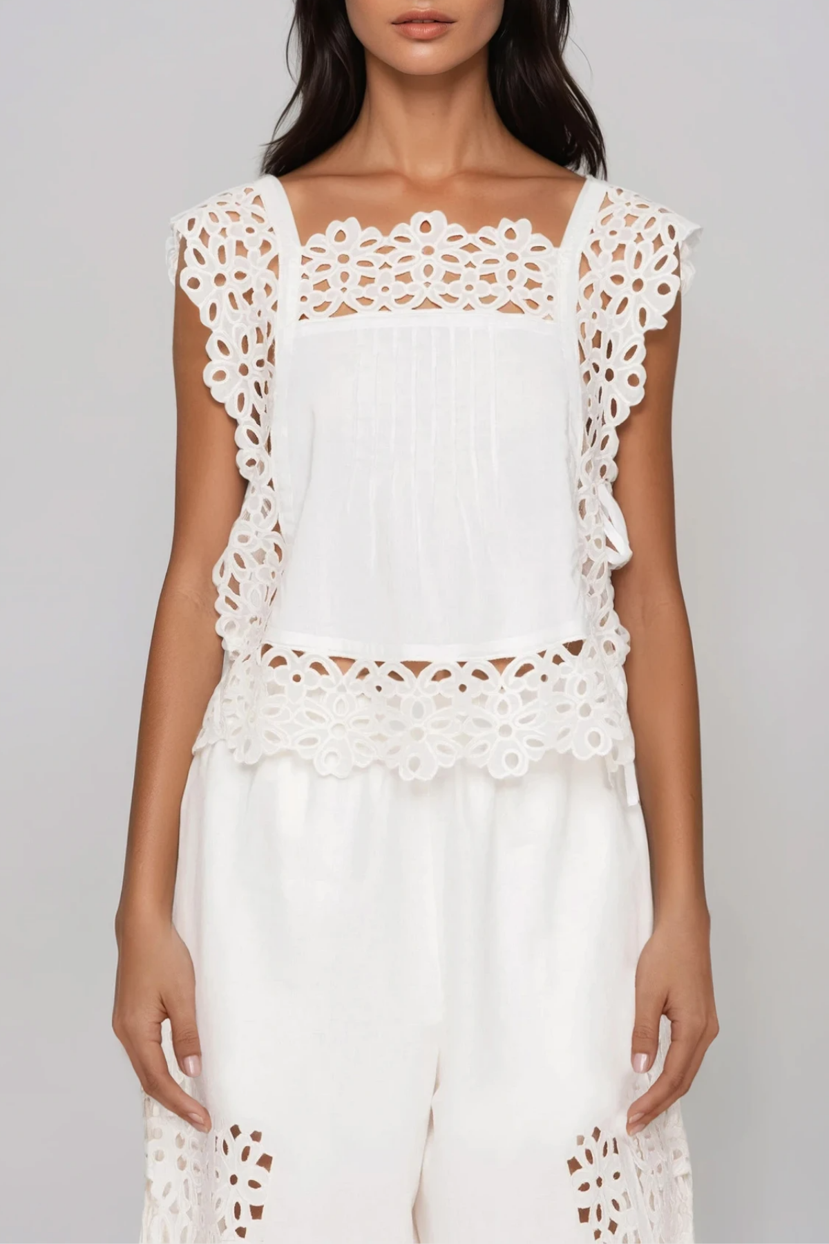 Filbert Floral Cutout Pants Set