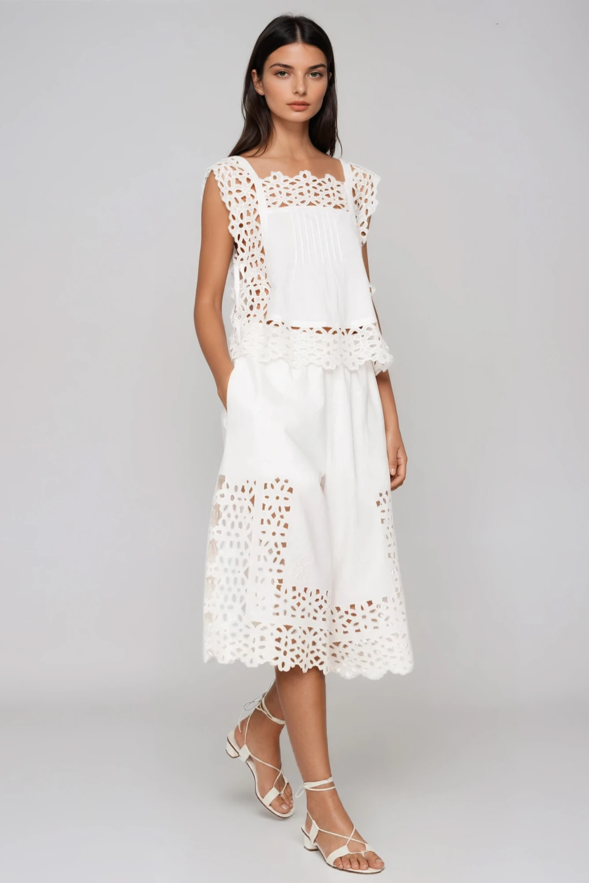 Filbert Floral Cutout Pants Set