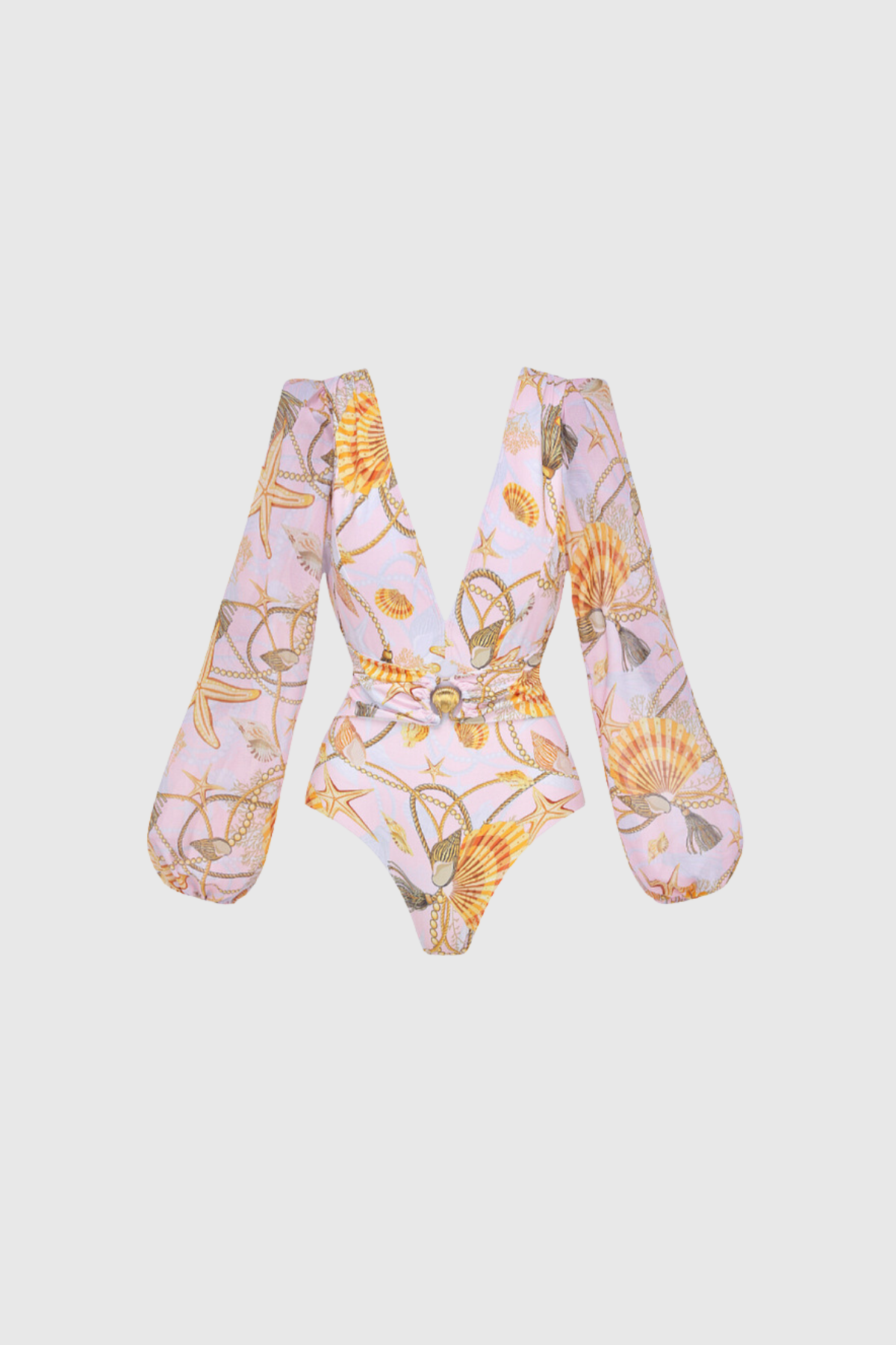 Filimon Balloon Sleeve Print Swimwear