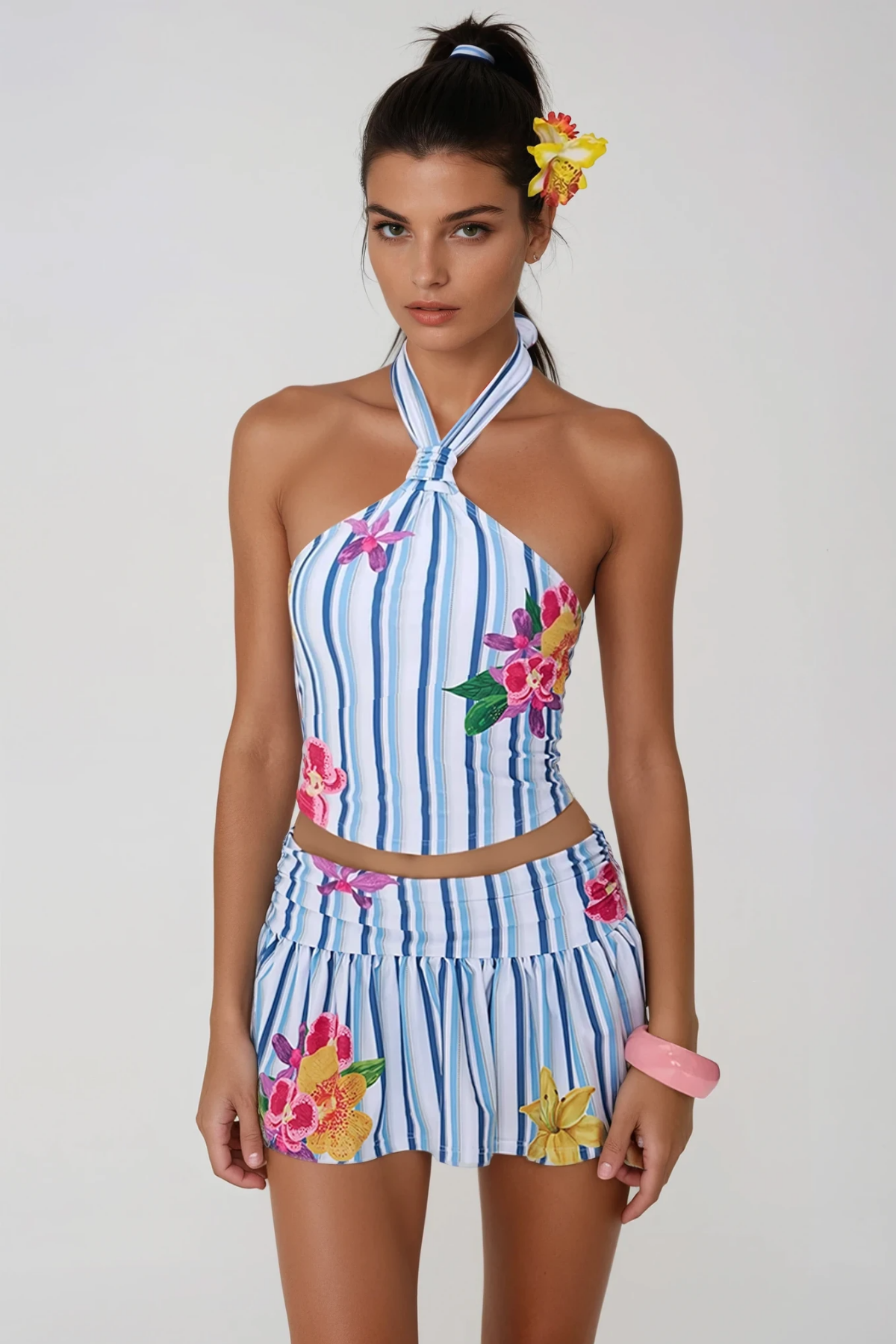 Filip Floral Stripe Swimwear