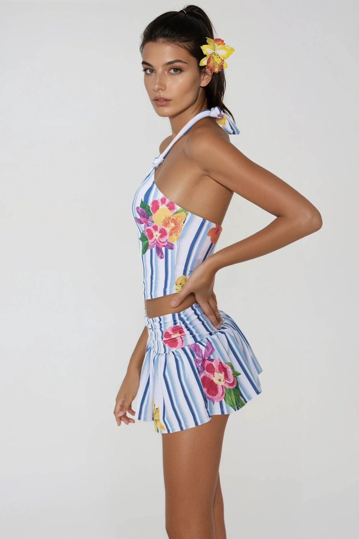 Filip Floral Stripe Swimwear