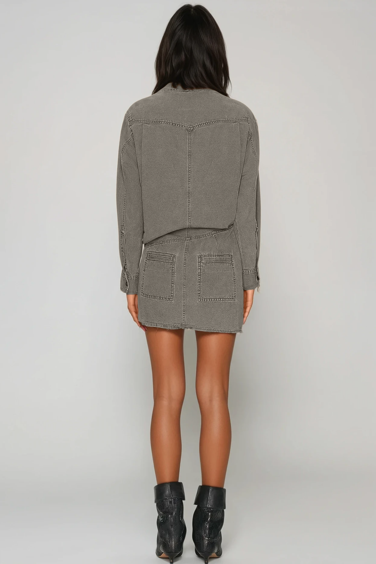 Filipe Asymmetric Denim Mini Dress