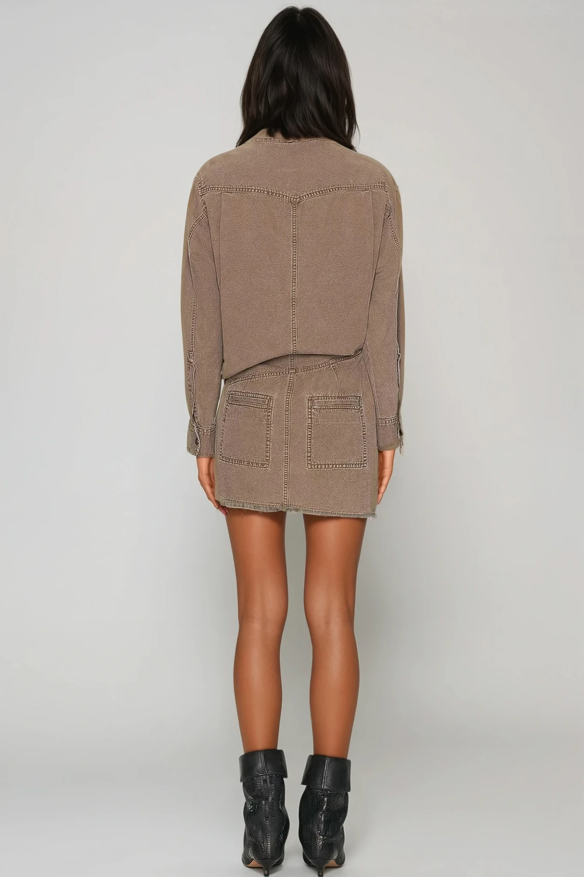 Filipe Asymmetric Denim Mini Dress