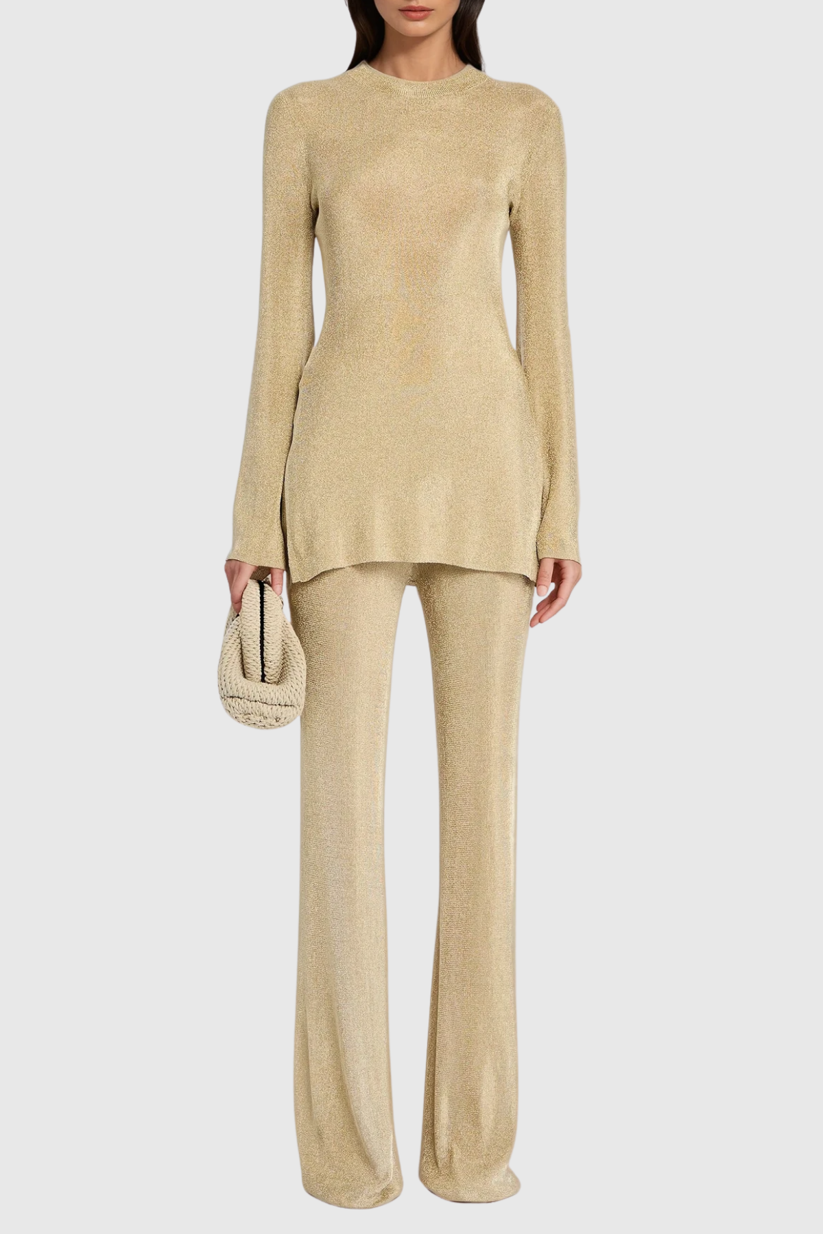 Filippu Long Sleeve Glitter Pants Set