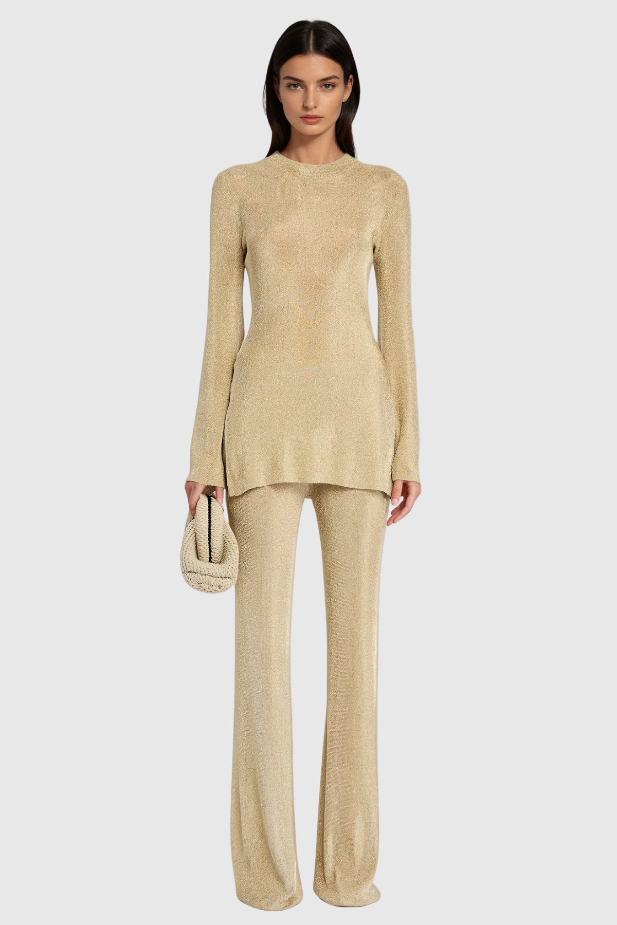 Filippu Long Sleeve Glitter Pants Set