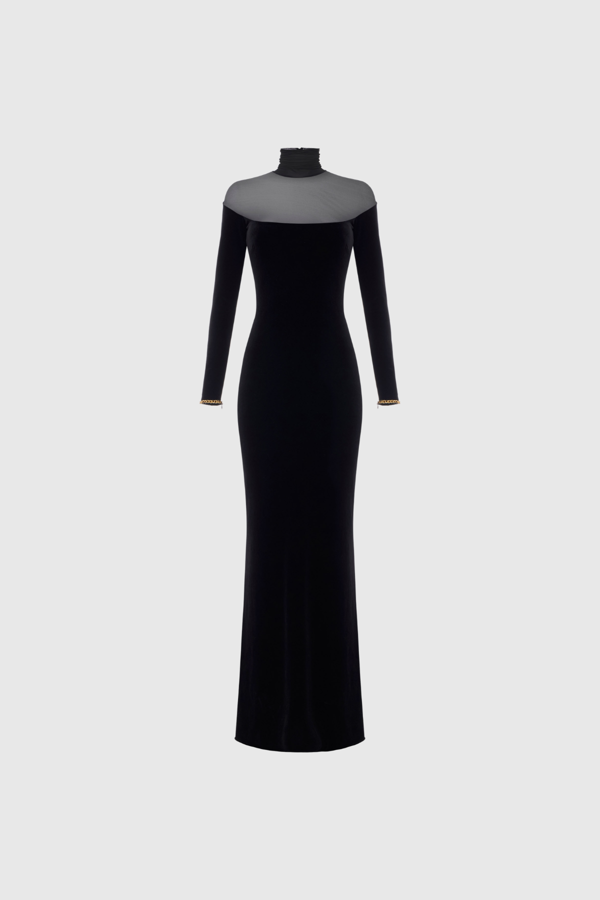 Fina High Neck Mesh Maxi Dress