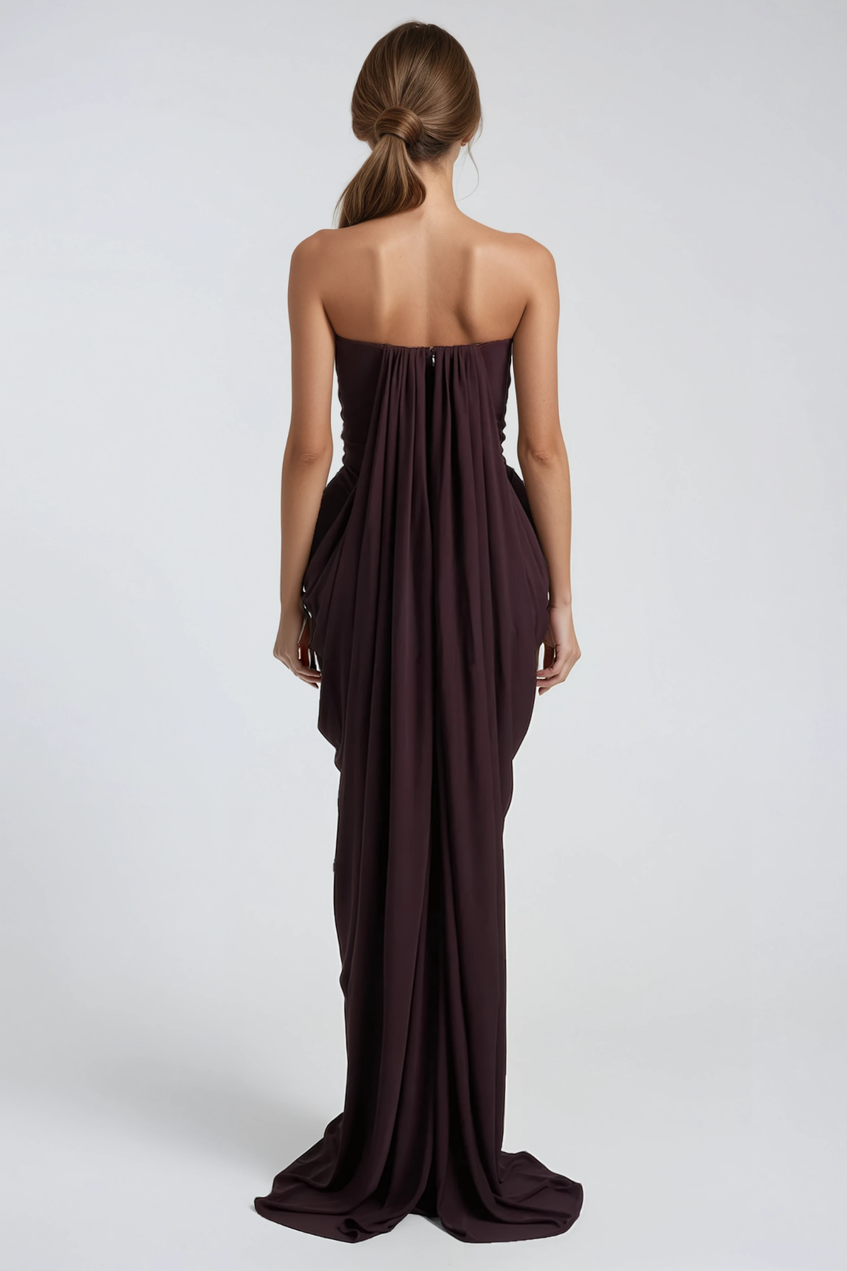 Fina Strapless Draped Maxi Dress